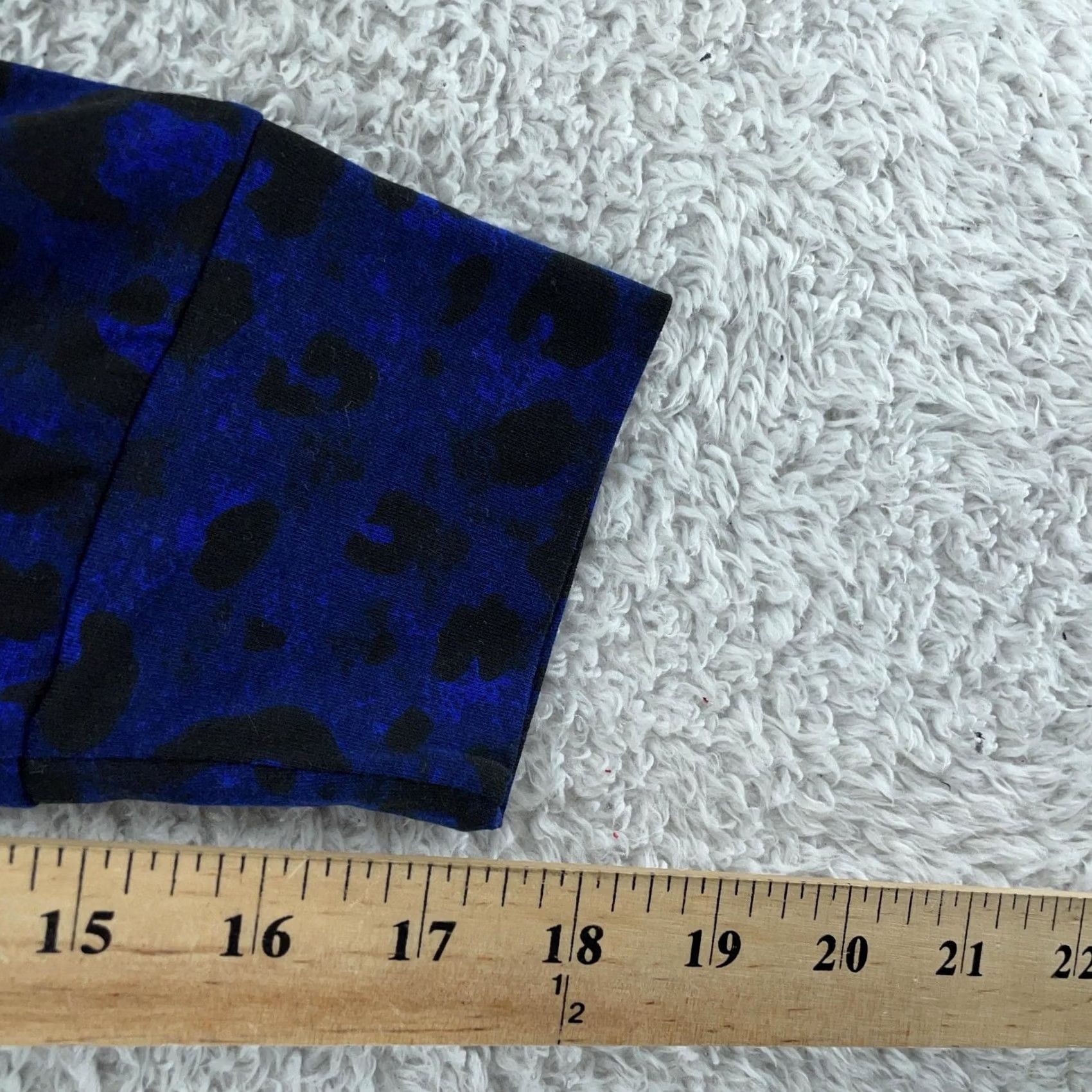 Vintage LuLaRoe Elizabeth Shirt Womens Large Blue Black Leopard Print Long Sleeve Tunic Size L / US 10 / IT 46 - 6 Thumbnail