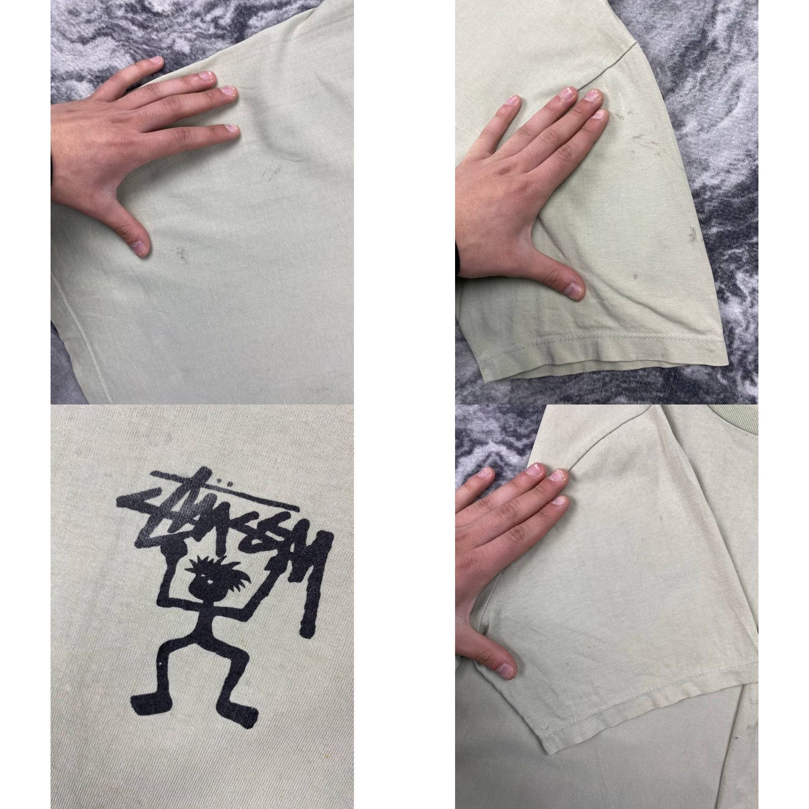 Logo 7 VINTAGE Stussy T-Shirt Men Size M Green Logo Short Sleeve Crew Neck United States Made USA Stickman Lombok Big Logo Size US M / EU 48-50 / 2 - 9 Thumbnail