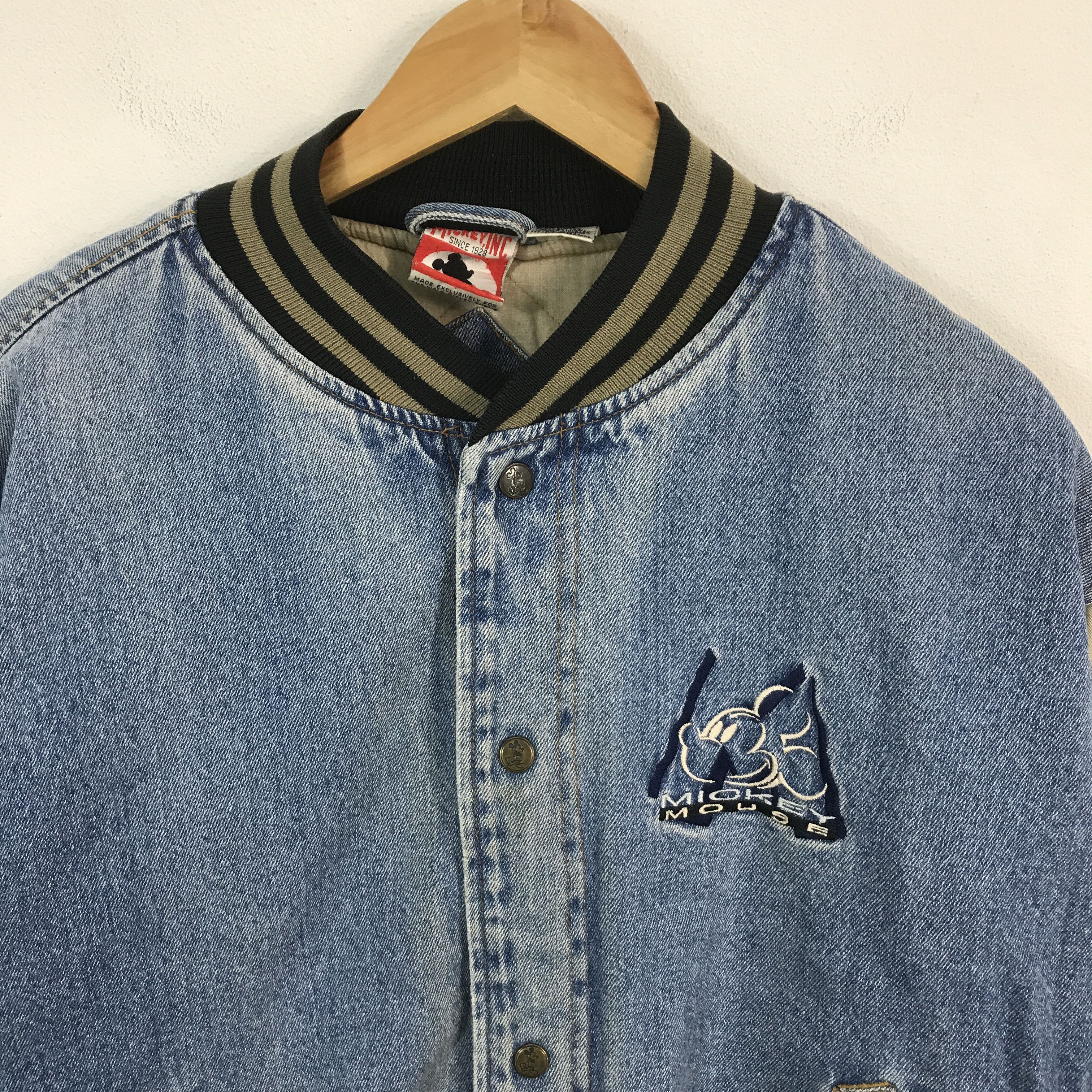 Japanese Brand × Mickey Mouse Mickey Mouse Varsity cotton jacket snap button Size US L / EU 52-54 / 3 - 3 Thumbnail