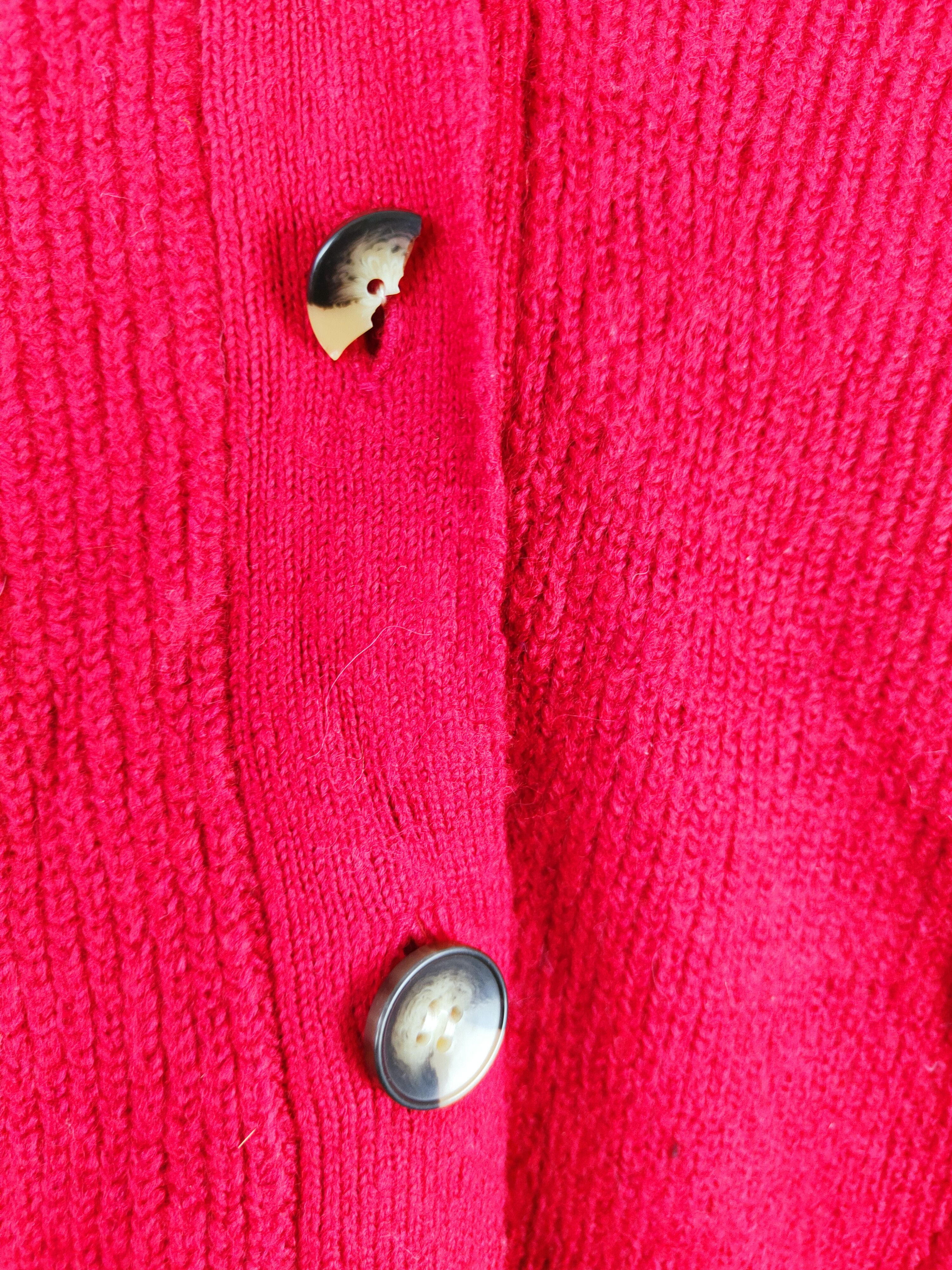 GU GU Red Knitwear Cardigan #W159 Size S / US 4 / IT 40 - 4 Thumbnail