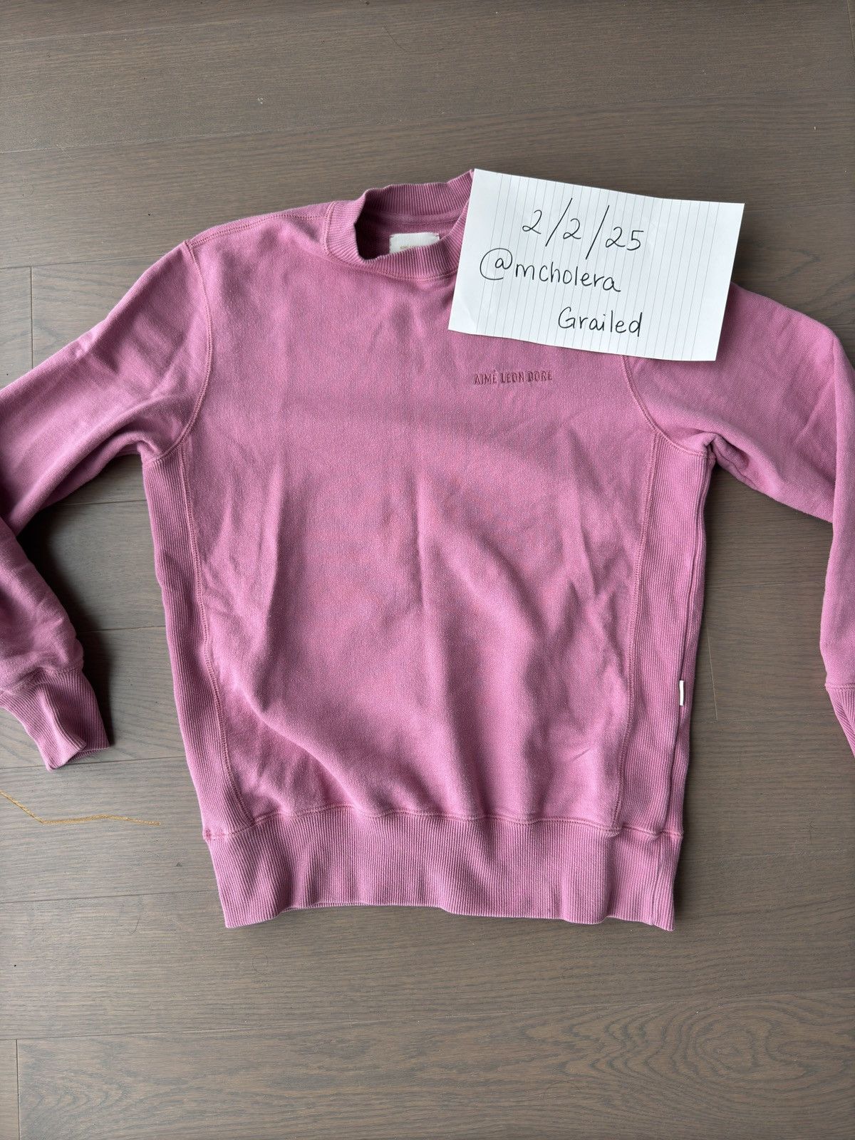 Aime Leon Dore Aimè Leon Dore Crewneck XS - Mauve Size US XS / EU 42 / 0 - 1 Thumbnail