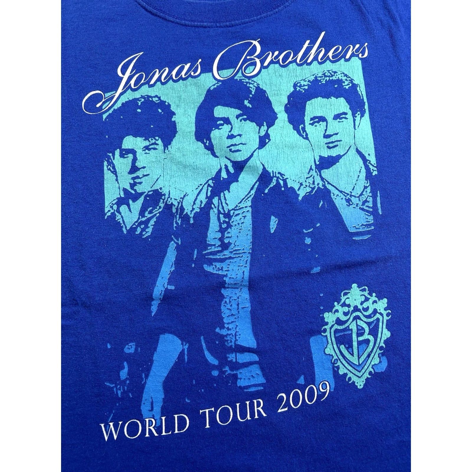 Anvil VINTAGE Jonas Brothers World Tour 2009 Shirt Size Small Blue Concert Band Tee Size US S / EU 44-46 / 1 - 4 Thumbnail