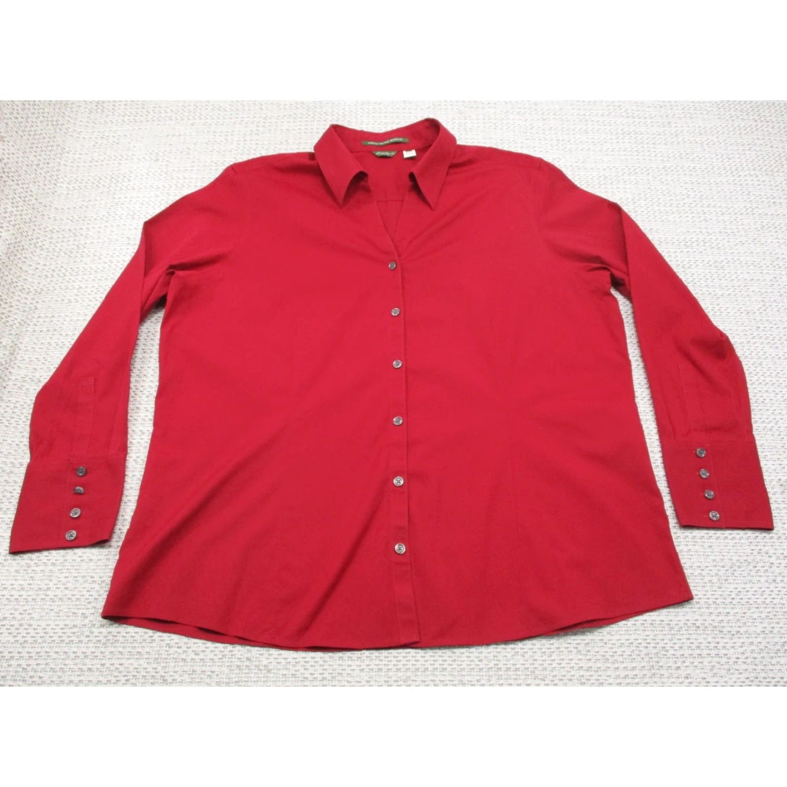 Eddie Bauer Eddie Bauer Shirt Womens 2XL Long Sleeve Button-Up Blood & Venom Red Stretch Size XXL / US 16-18 / IT 52-54 - 3 Thumbnail