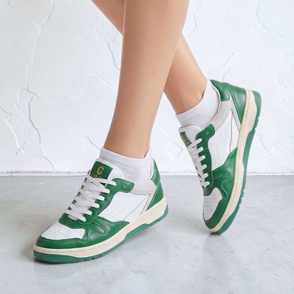 Greats Greats Women’s Brighton Low Top Green White Sneakers Sz 8.5 Size US 8.5 / IT 38.5 - 1 Thumbnail