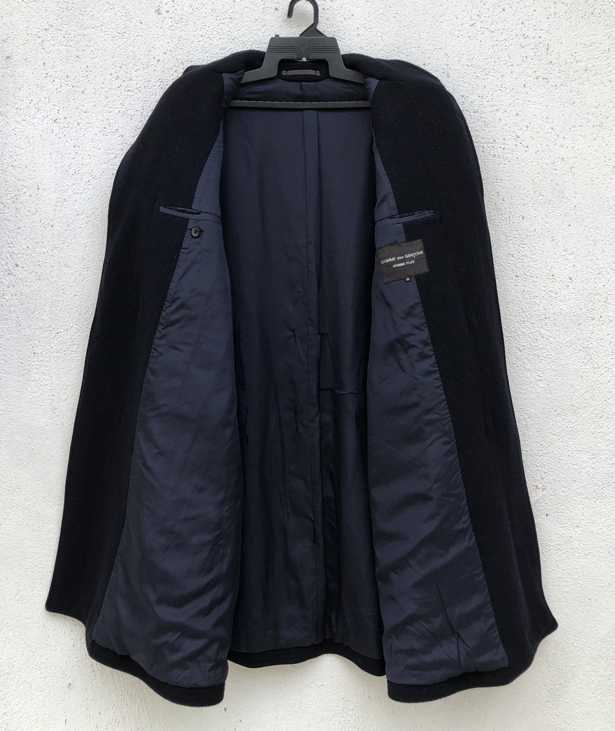 Vintage Comme des Garcons Wool Duffle Navy Blue Coat