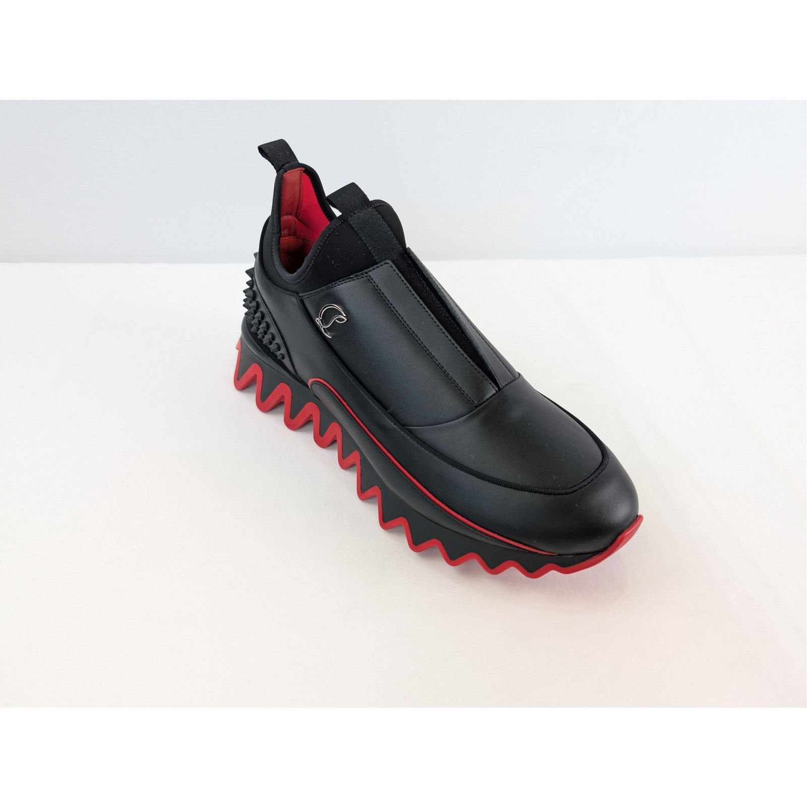 Christian Louboutin o1rshd1 Sharkyloub SP Spikes Flat Sneakers in Black Size US 13 / EU 46 - 3 Thumbnail