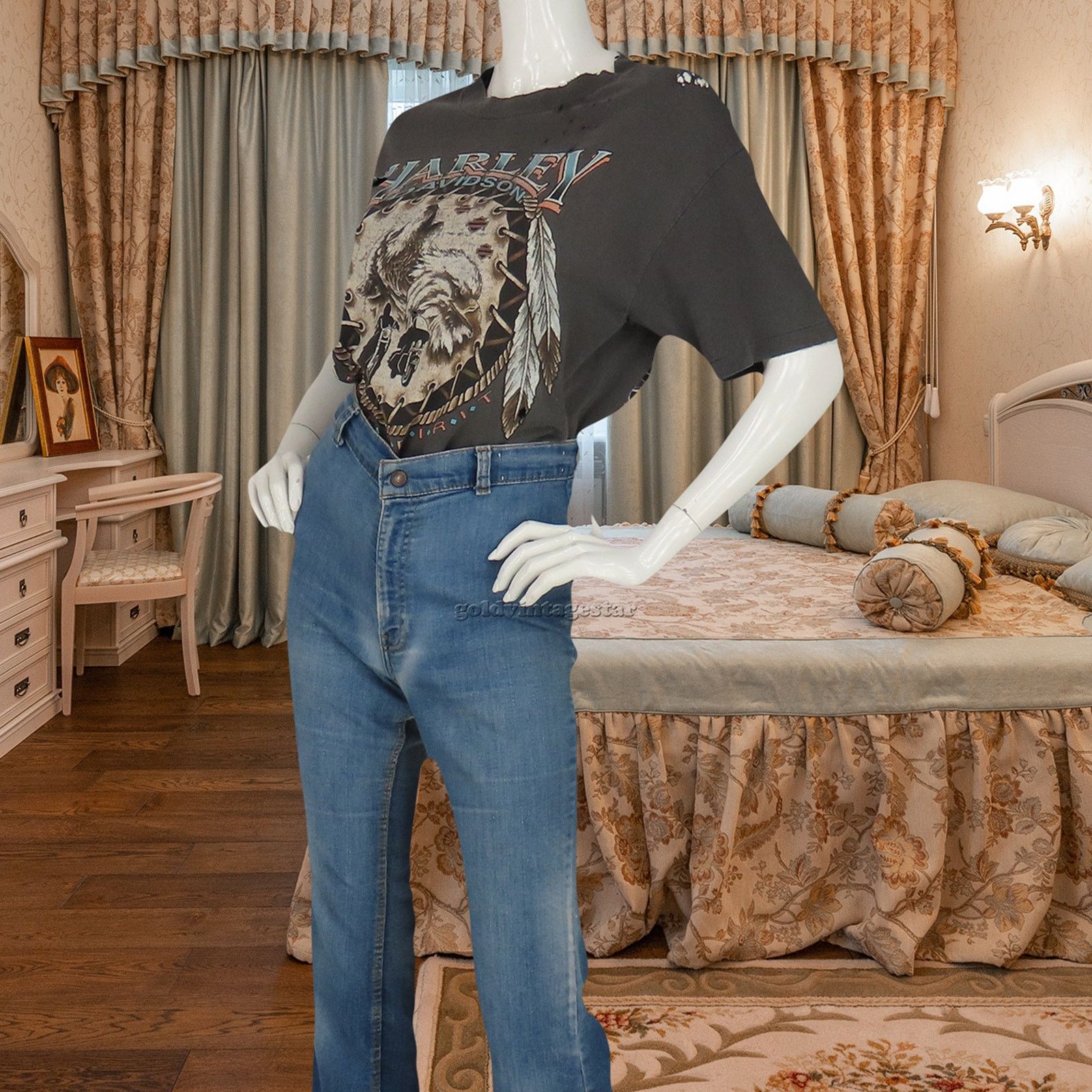 Other Vintage Harley Davidson Eagle Wolf Dream Catcher Tee L Size L / US 10 / IT 46 - 9 Thumbnail