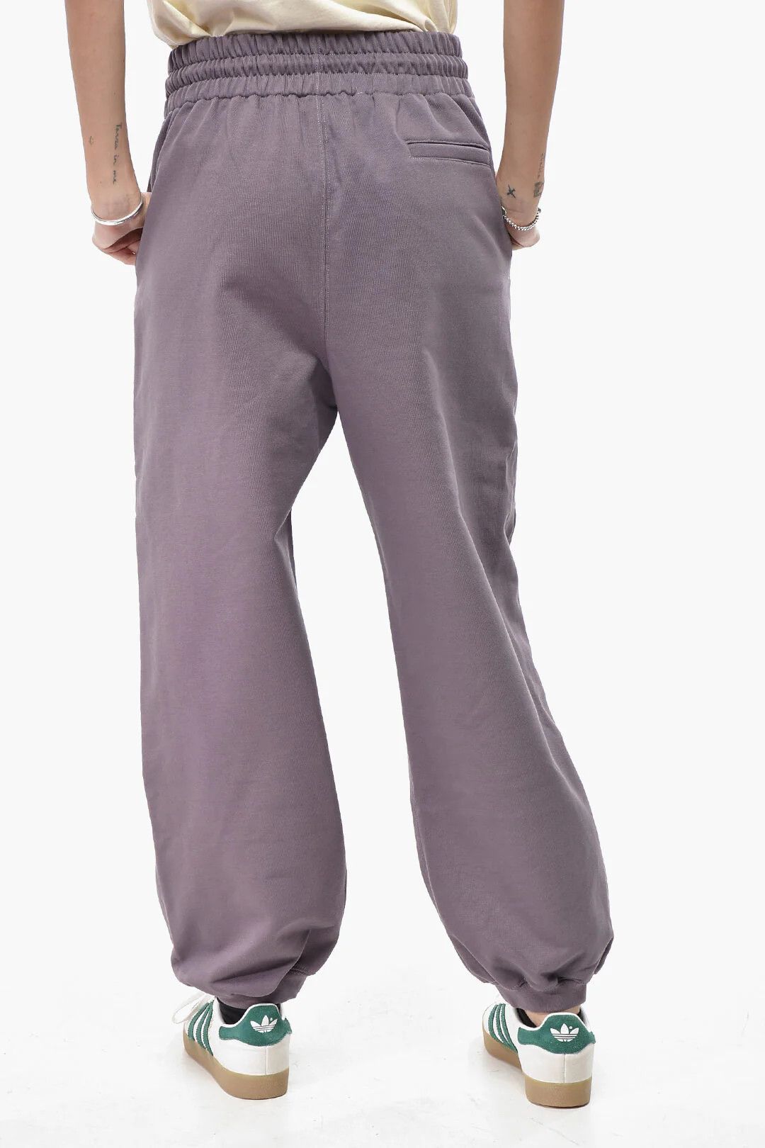 Off-White og1mm0426 Brushed Cotton Joggers in Purple Size 28" / US 6 / IT 42 - 2 Thumbnail