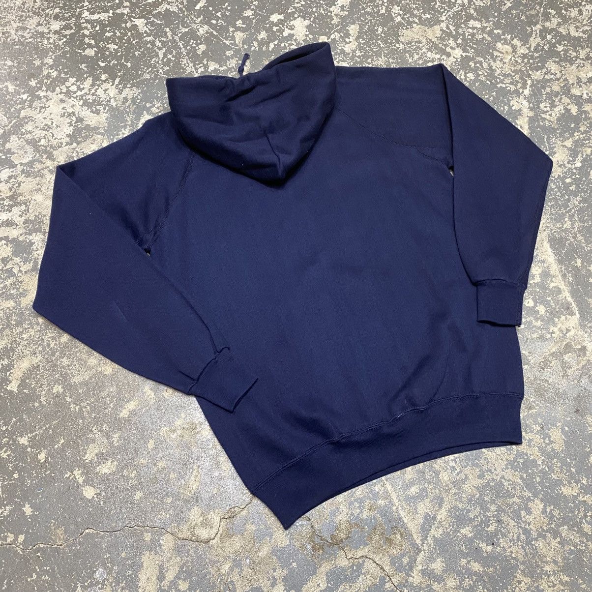 Japanese Brand × Original Montgomery × Vintage Vintage Montgomery Ward Blank Navy Gusset Hoodie Sweat 70s Size US L / EU 52-54 / 3 - 14 Thumbnail