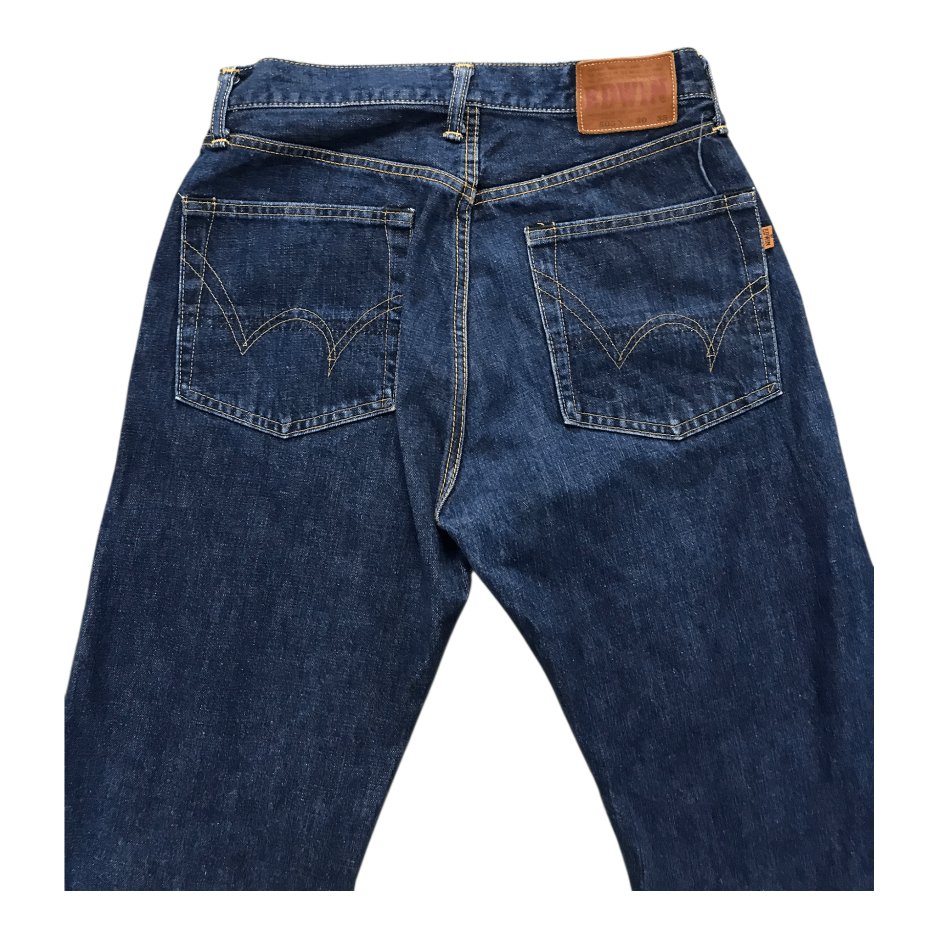 Edwin × Japanese Brand × Vintage 505X EDWIN Tag Orange Selvedge Blue Pant Size US 30 / EU 46 - 6 Thumbnail