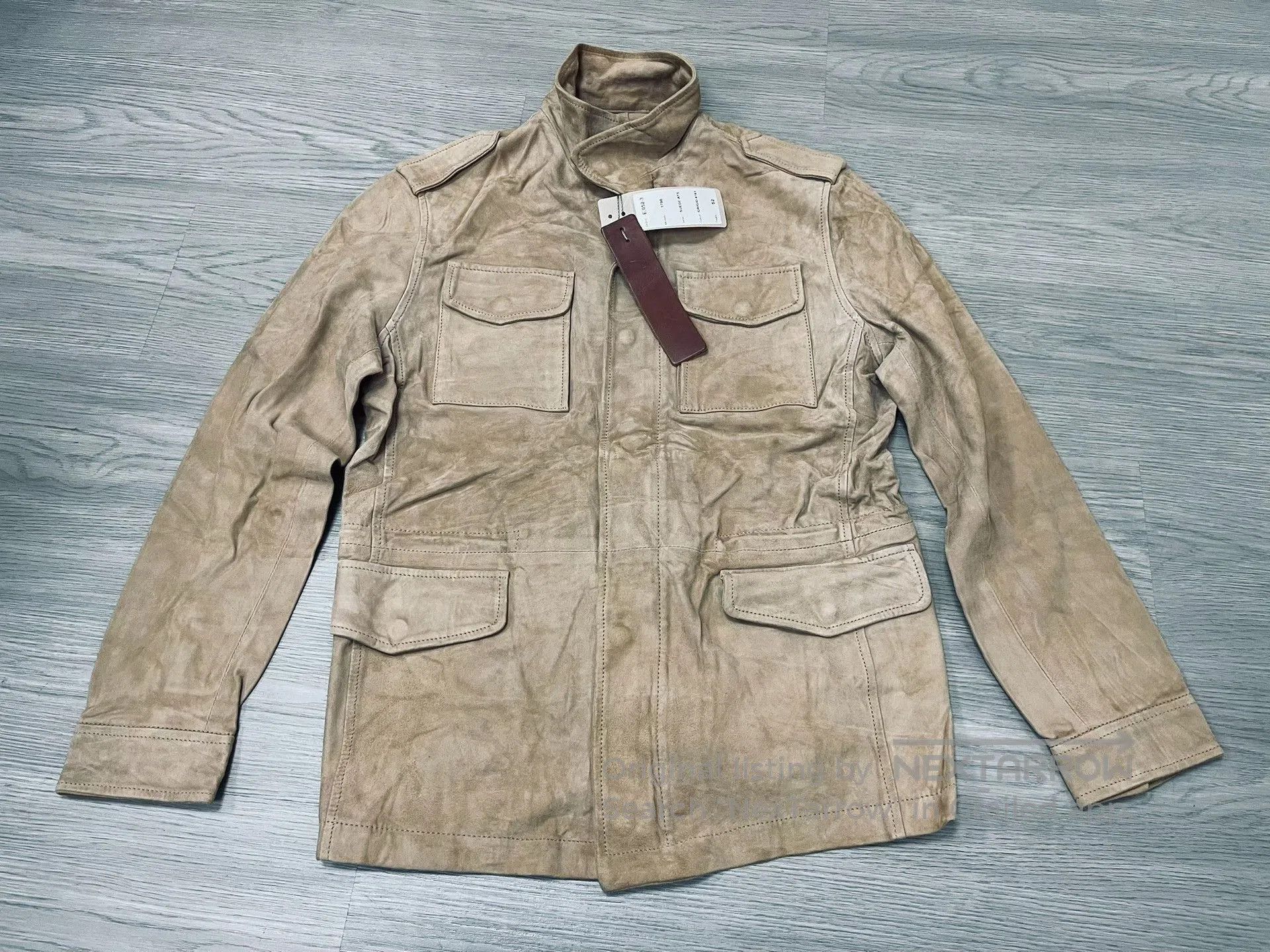Ziggy Chen Italian Suede Safari Jacket. Size US L / EU 52-54 / 3 - 3 Thumbnail