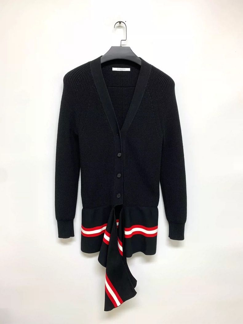 Givenchy Givenchy Black Cardigan with Striped Detail-dmc Size US S / EU 44-46 / 1 - 1 Thumbnail
