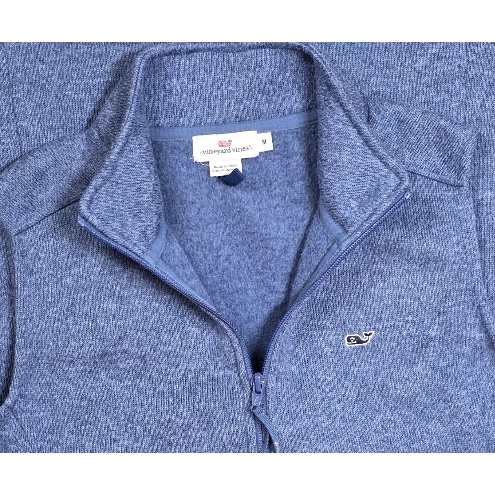 Vineyard Vines Vineyard Vines Vest Women's Medium Blue Fleece Full Zip Outdoor Casual Preppy Vest Size M / US 6-8 / IT 42-44 - 2 Thumbnail
