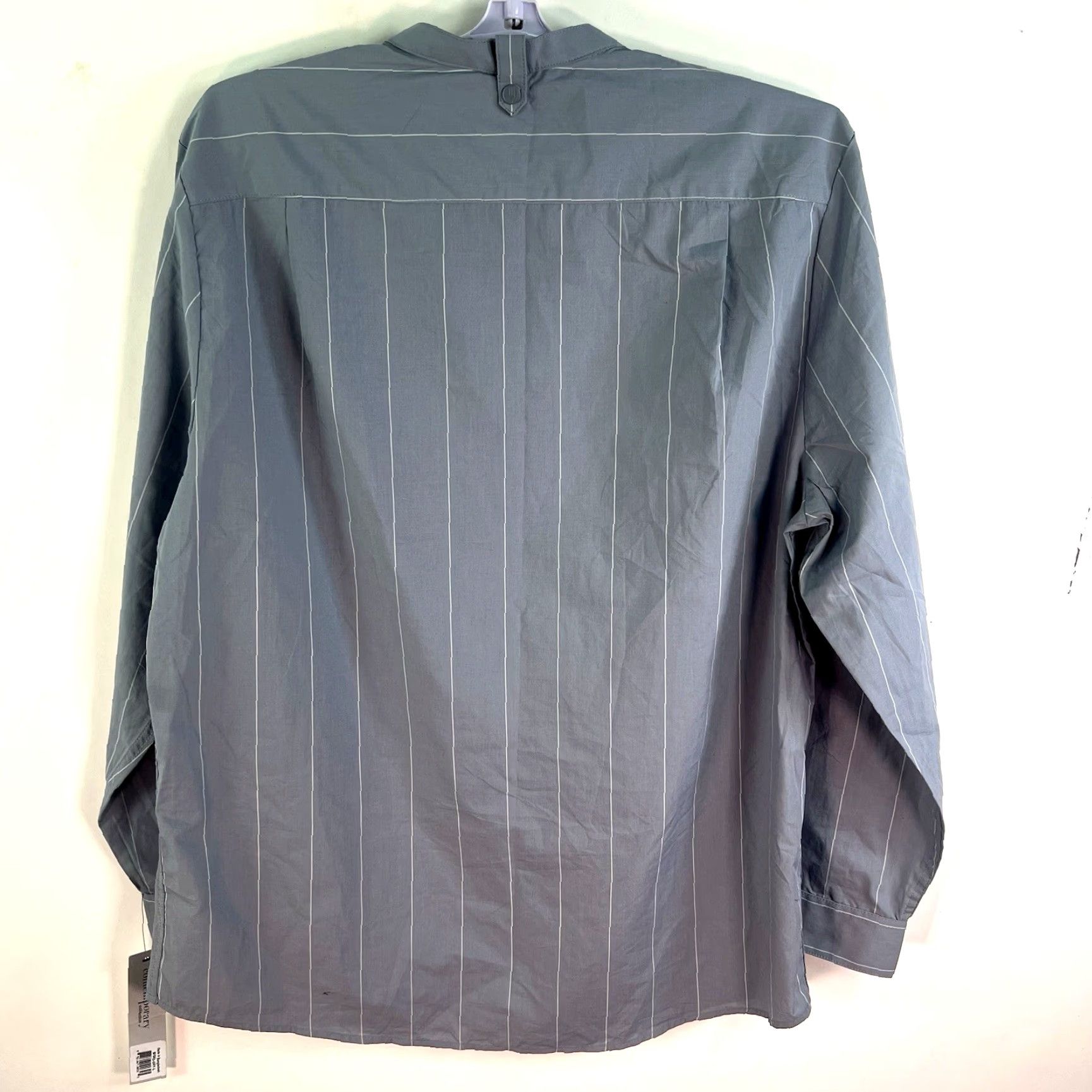Vintage Chef Works Striped Button-Up Shirt Mens Size L Gray Long Sleeve NWT Size US L / EU 52-54 / 3 - 6 Thumbnail