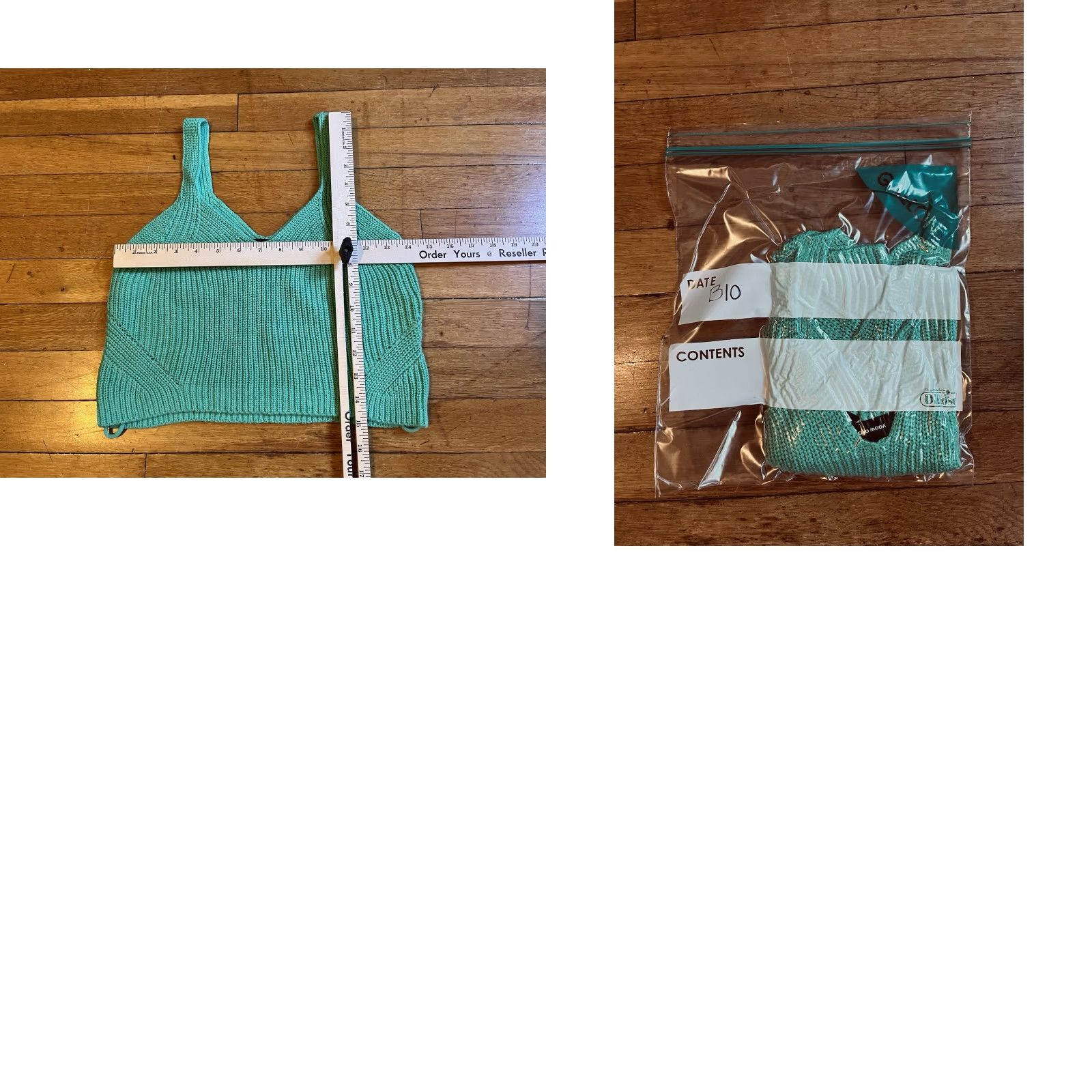 Vintage Vera Moda Knit Crop Tank Top Women’s S Green Shirt Adult Womens Tank Size S / US 4 / IT 40 - 8 Thumbnail