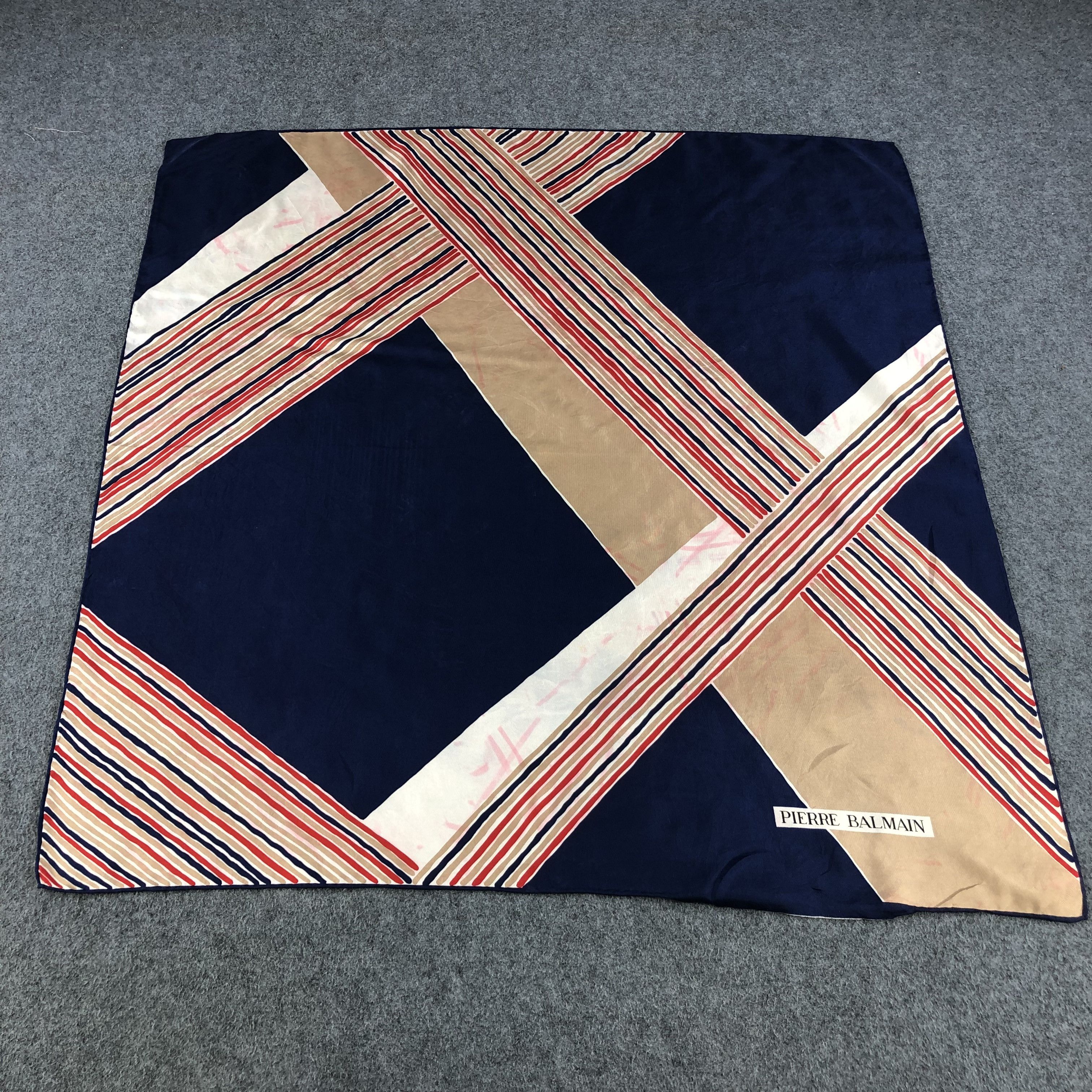 Pierre Balmain Pierre Balmain Abstract Silk Scarf M282 Size ONE SIZE - 2 Thumbnail