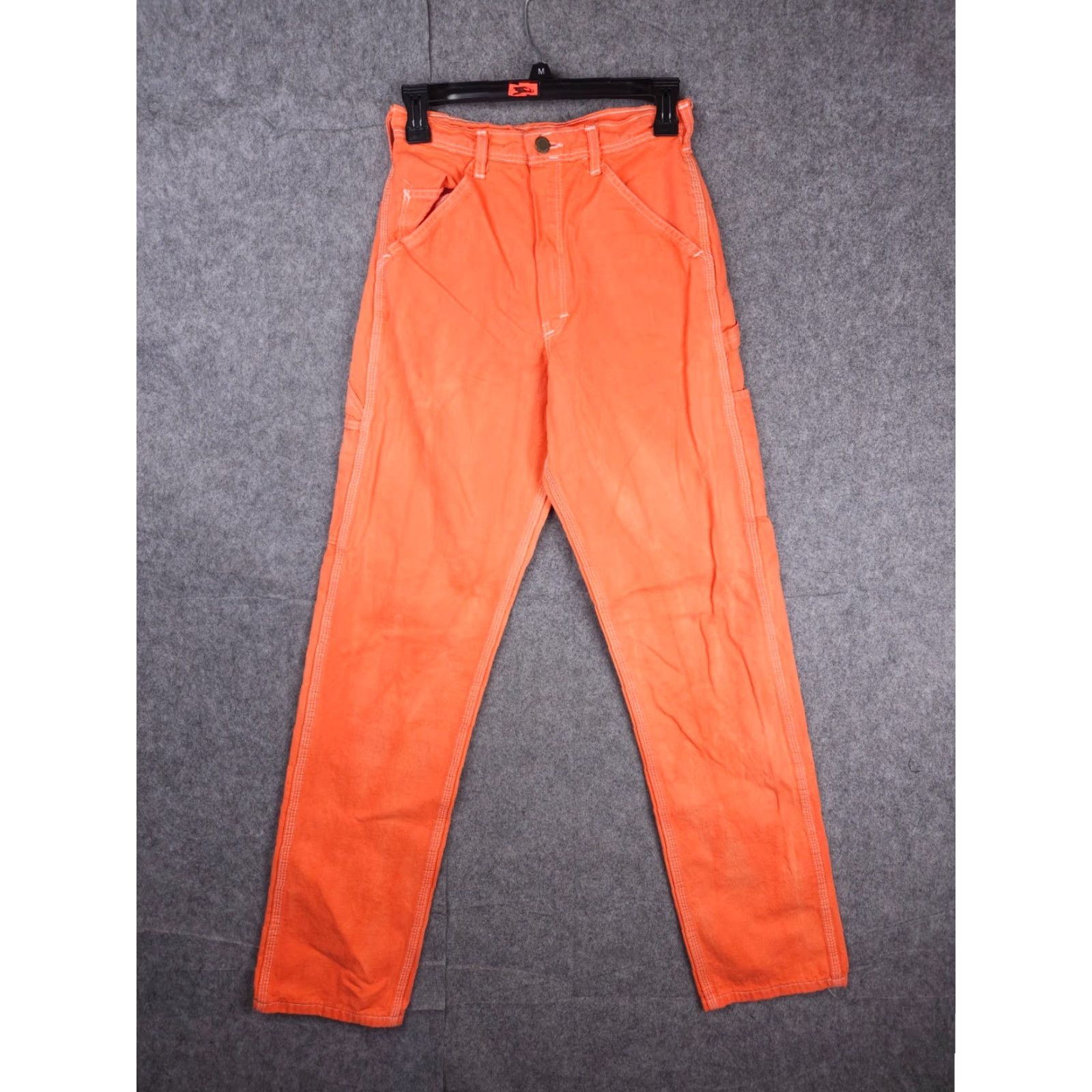 Stan Ray VINTAGE Stan Ray Carpenter Pants Regular Adults 25 x 33 Orange USA Cotton Canvas Zip Pocket Zipper Button Straight Front Workwear USA Mens Size US 26 / EU 42 - 2 Thumbnail