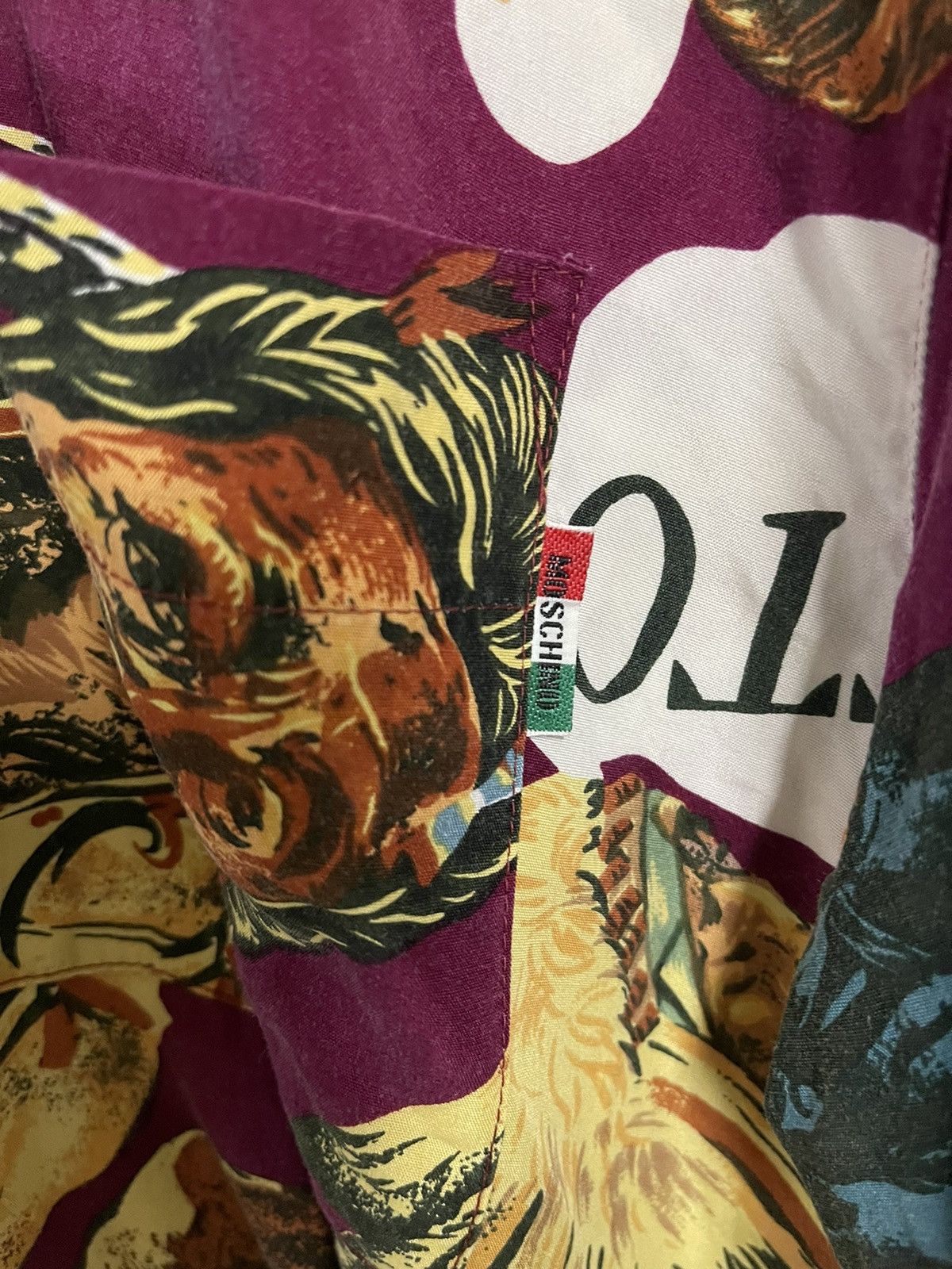 Moschino Vintage Moschino Hawaiian Shirt M Rayon Native Indian Rare Size US M / EU 48-50 / 2 - 5 Thumbnail
