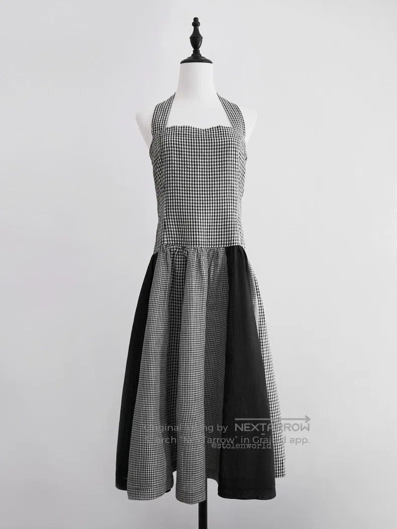 Comme des Garcons Comme des Garcons Black and White Plaid Bareback Dress Size M / US 6-8 / IT 42-44 - 1 Thumbnail