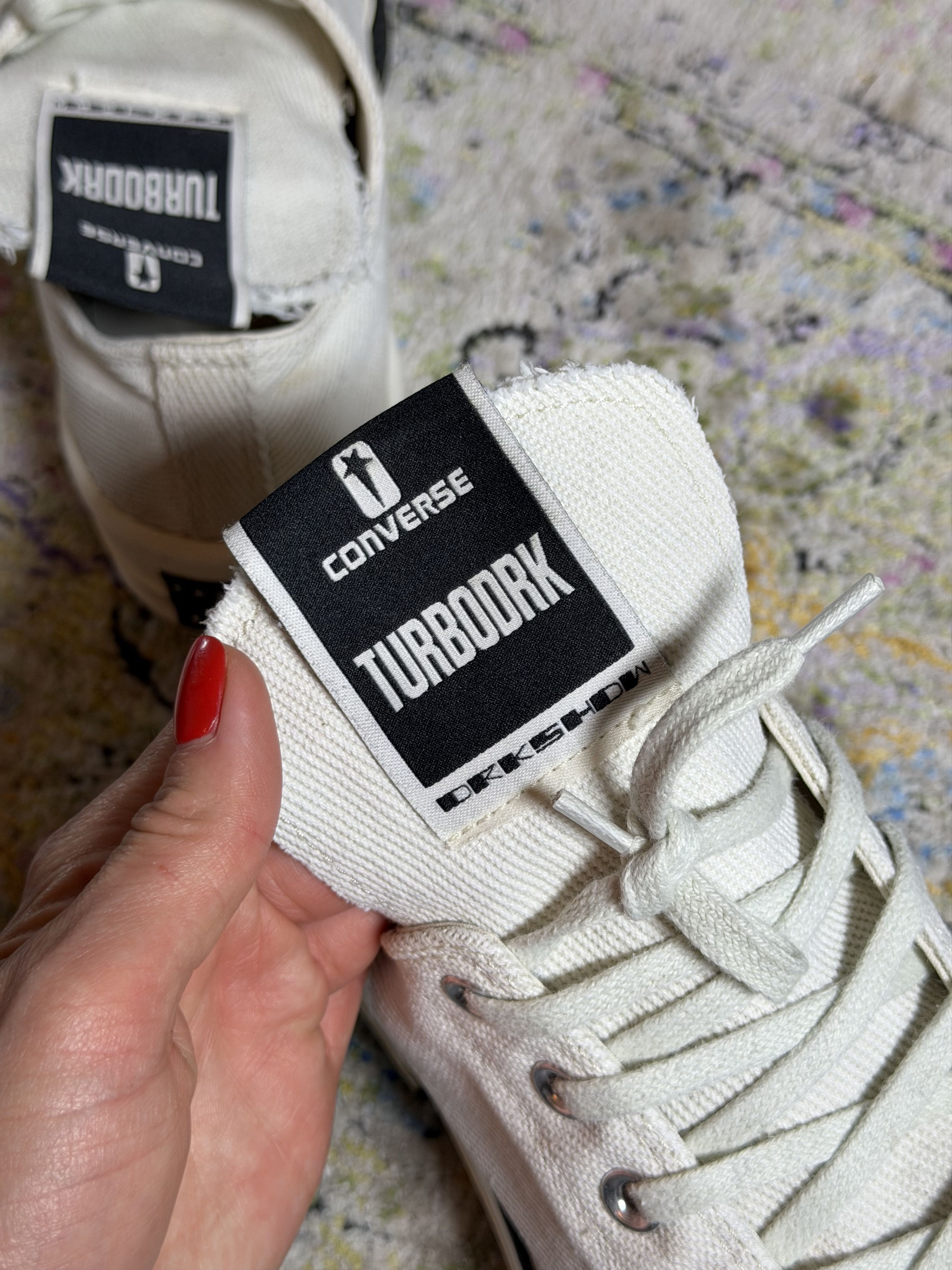 Converse × Rick Owens Drkshdw Converse Rick Owens TURBODRK Chuck 70 Low White Sneakers Size US 10 / EU 43 - 9 Thumbnail