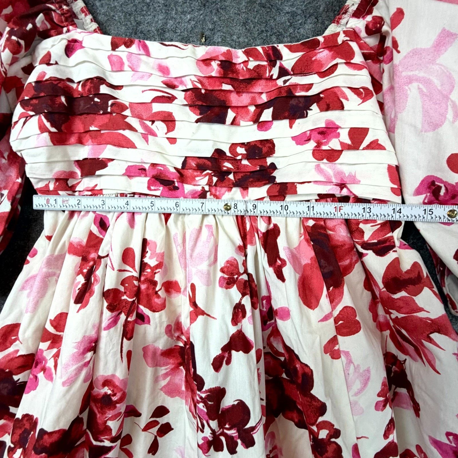 Abercrombie & Fitch Abercrombie & Fitch Dress M Red Emerson Poplin Babydoll Y2K Size M / US 6-8 / IT 42-44 - 4 Thumbnail