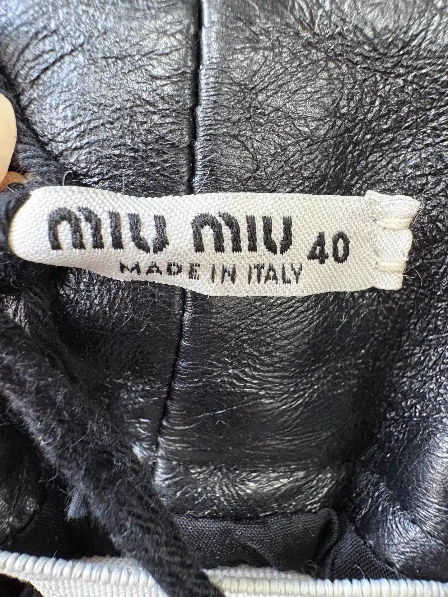 Miu Miu MIUMIU black ruffled waist cuffed leg lambskin short IT40 Size 27" / US 4 / IT 40 - 7 Thumbnail