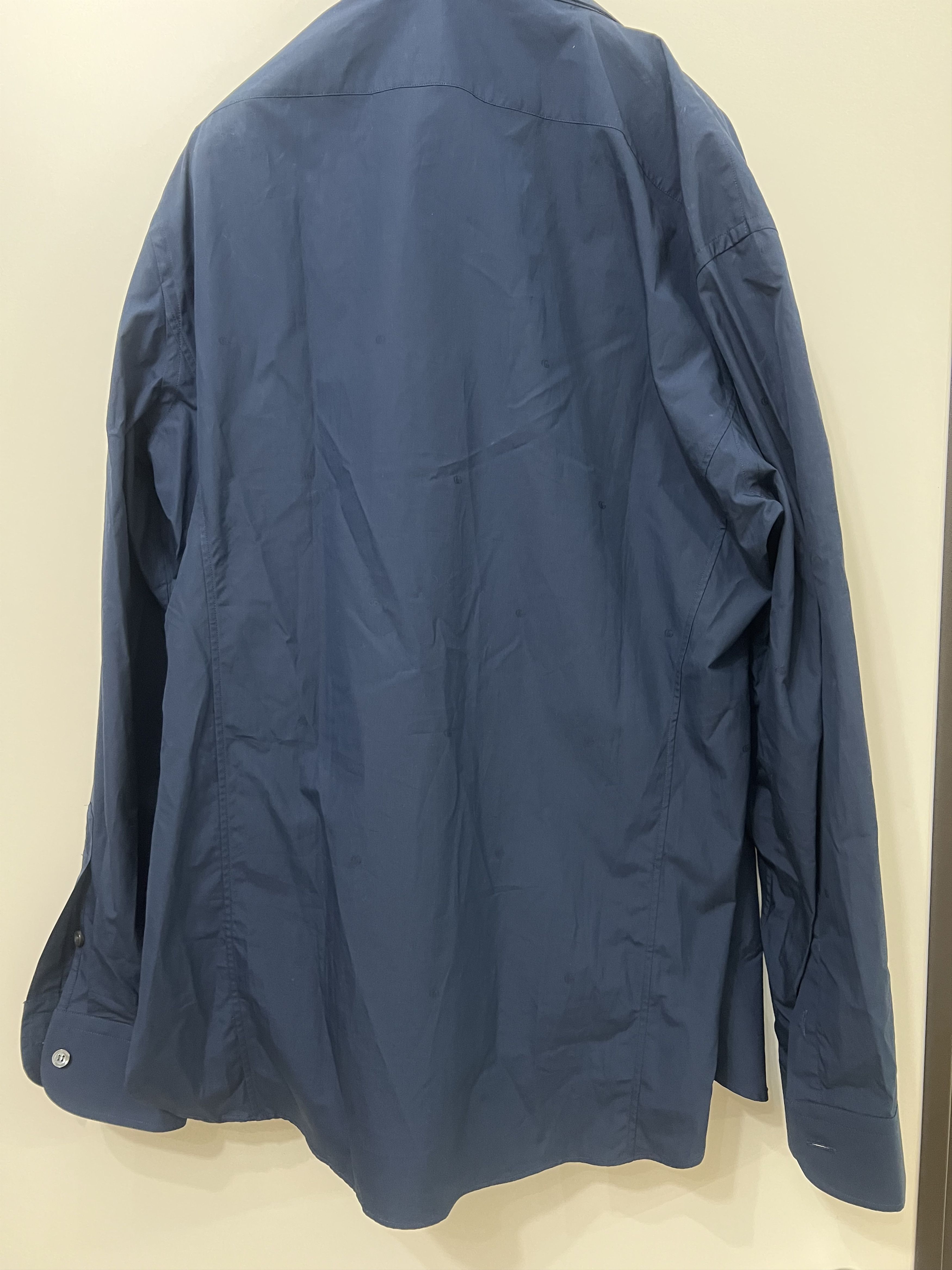 Gucci Gucci GG Classic Oxford Stripe Shirt - Dark Blue Size 44R - 2 Thumbnail