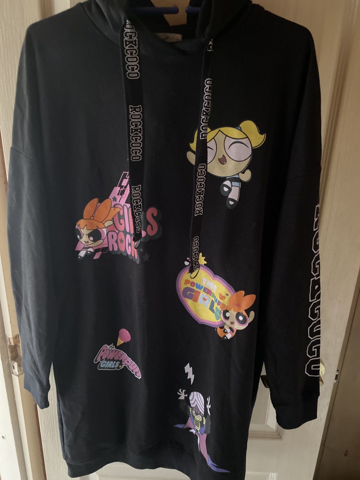 Rococo Sand Powerpuff Girls Themed Black Hoodie Size S / US 4 / IT 40 - 2 Thumbnail