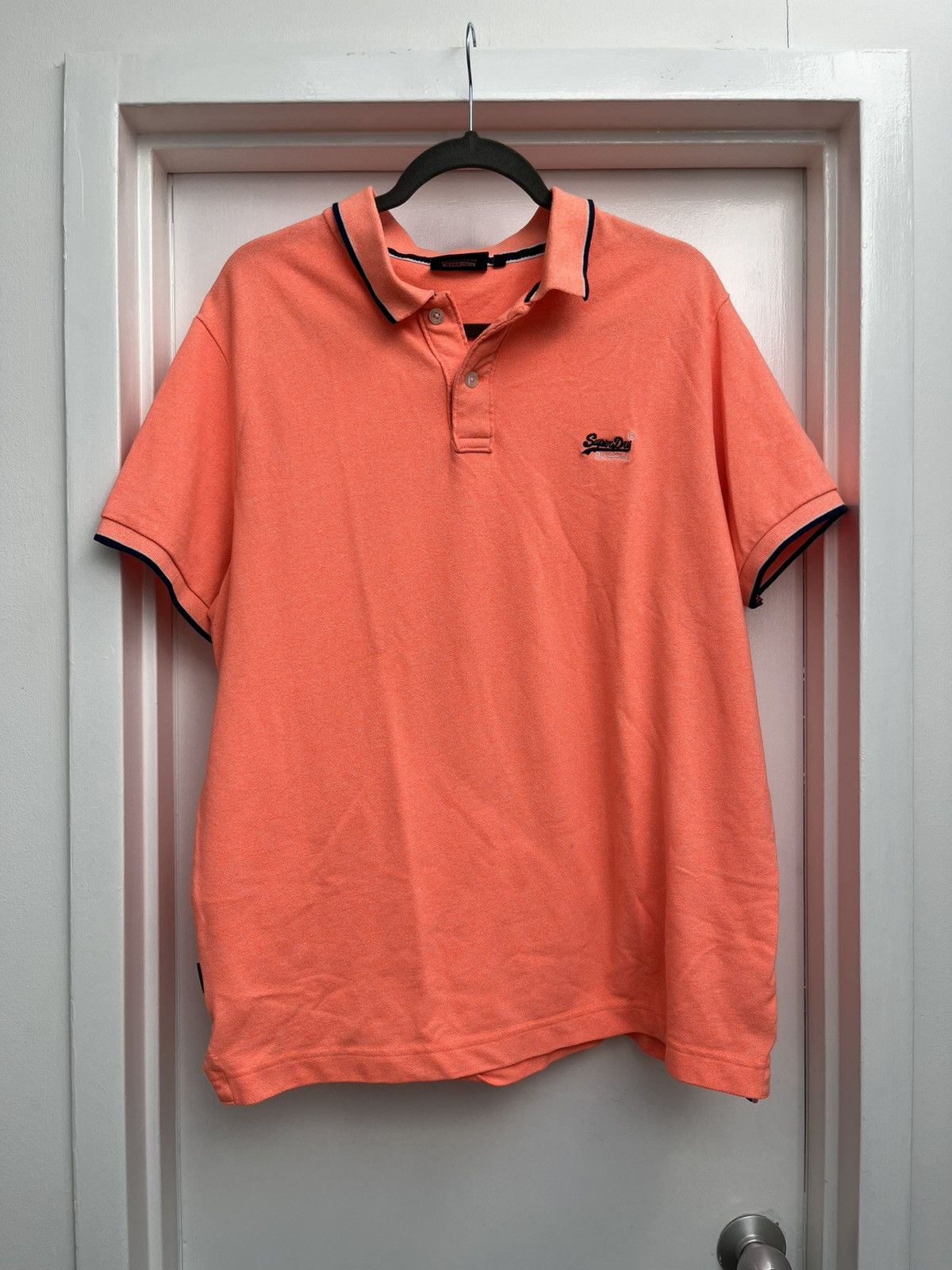 Superdry Superdry Contrast Polo Shirt Coral Men's Size 3XL Size US XXL / EU 58 / 5 - 1 Thumbnail