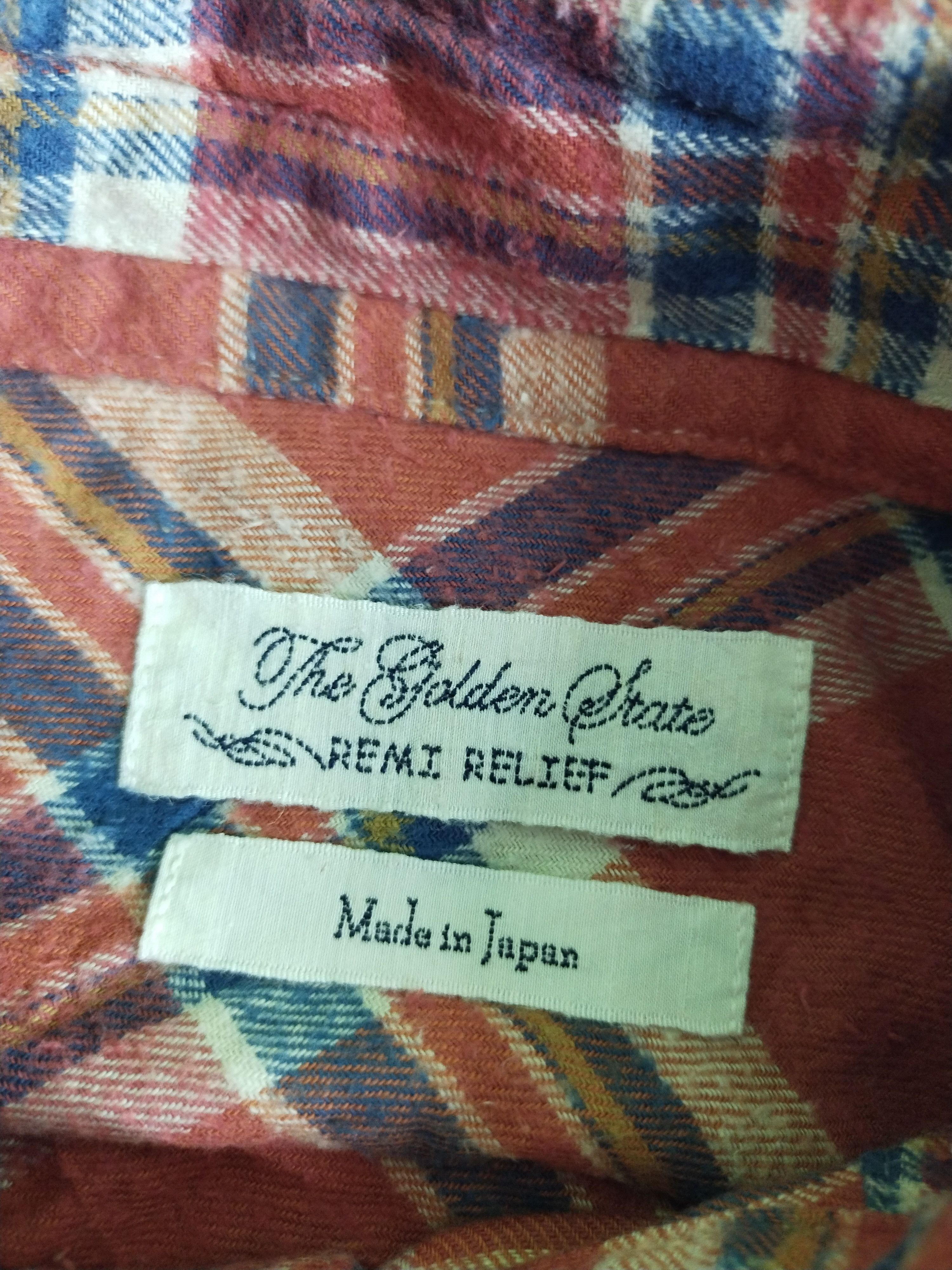 Japanese Brand × Remi Relief Vtg Japanese Slub Flannel Work Shirt Size US L / EU 52-54 / 3 - 13 Thumbnail
