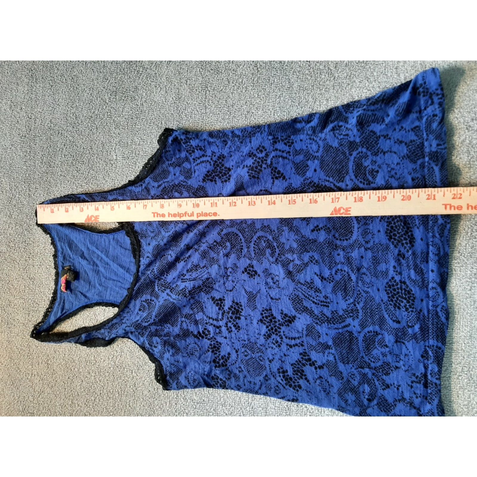 Forever 21 FOREVER 21 Tank Top Blue Womens Size Small S Laced Trim Shirt Sleeveless Casual Womens Size S / US 4 / IT 40 - 4 Thumbnail