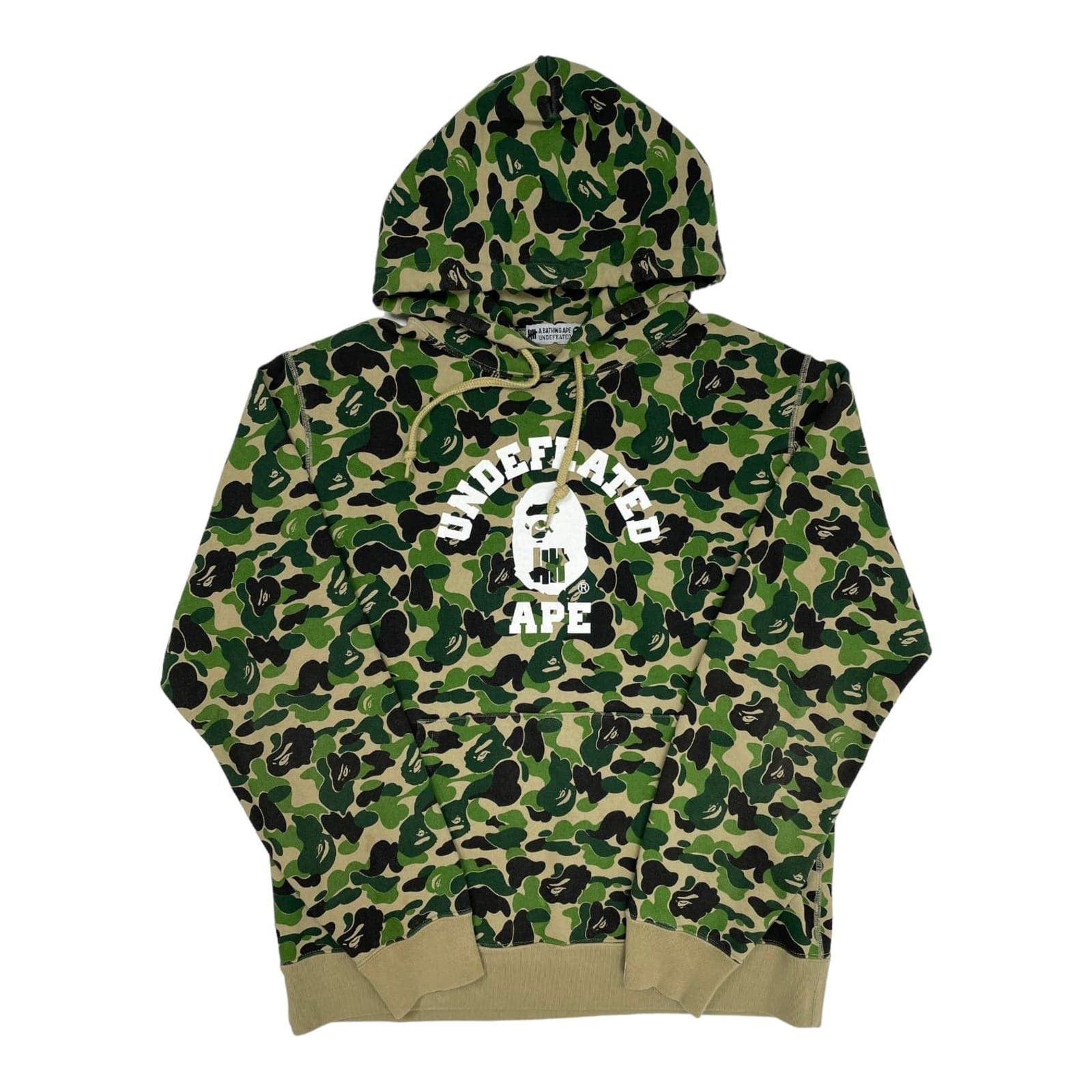 image of Bape X Undefeated College Logo Hooded Sweatshirt Abc Camo, Men's (Size XL)