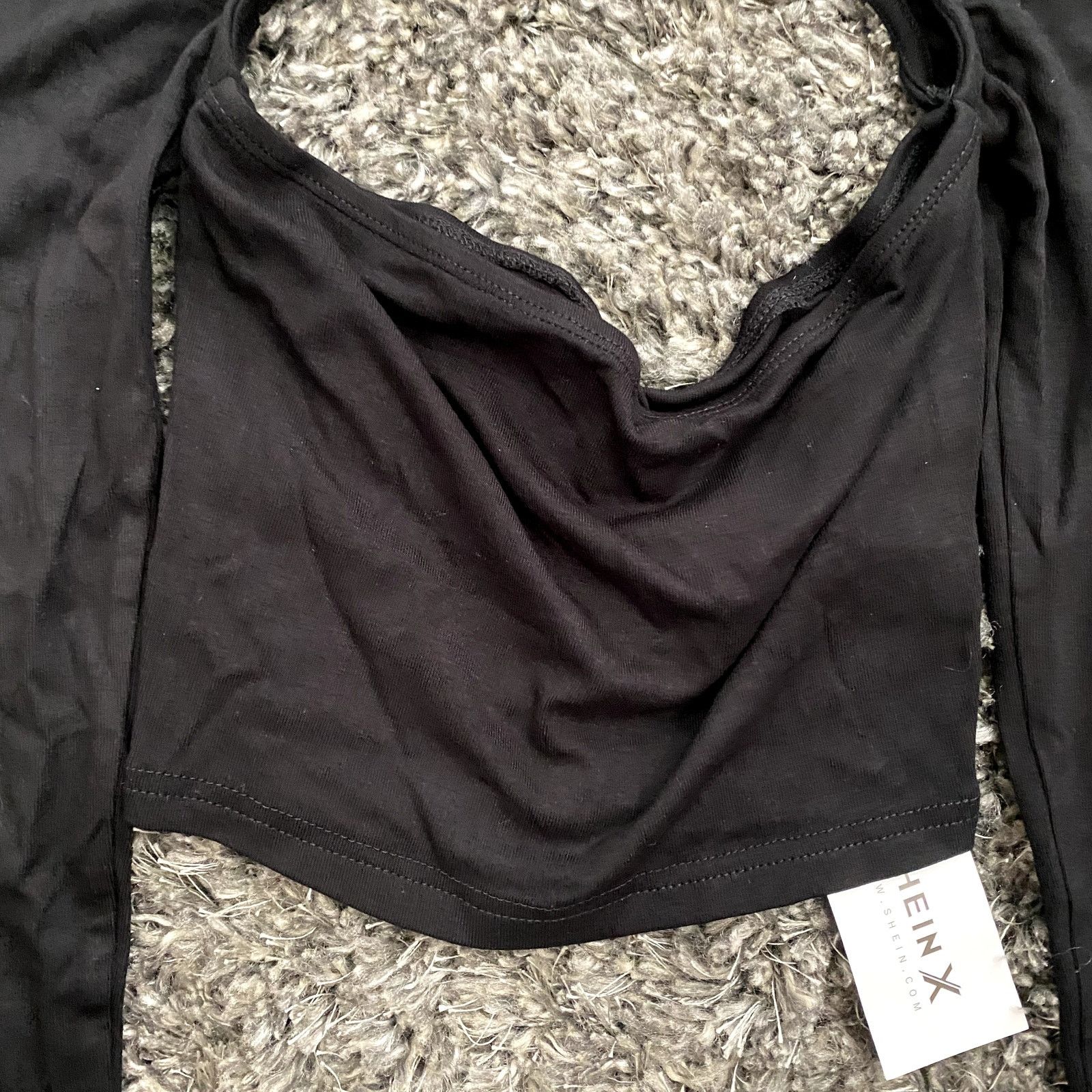 Shein Off Shoulder Cut Out Crop Top in Black, Size XS Size XS / US 0-2 / IT 36-38 - 2 Thumbnail