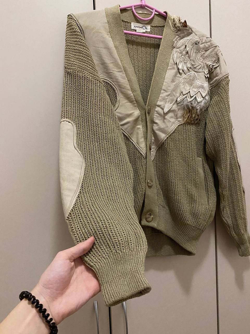 Japanese Brand × Kansai Yamamoto ULTRA RARE Vintage 80s Kansai Yamamoto Eagle cardigan Size US S / EU 44-46 / 1 - 2 Thumbnail
