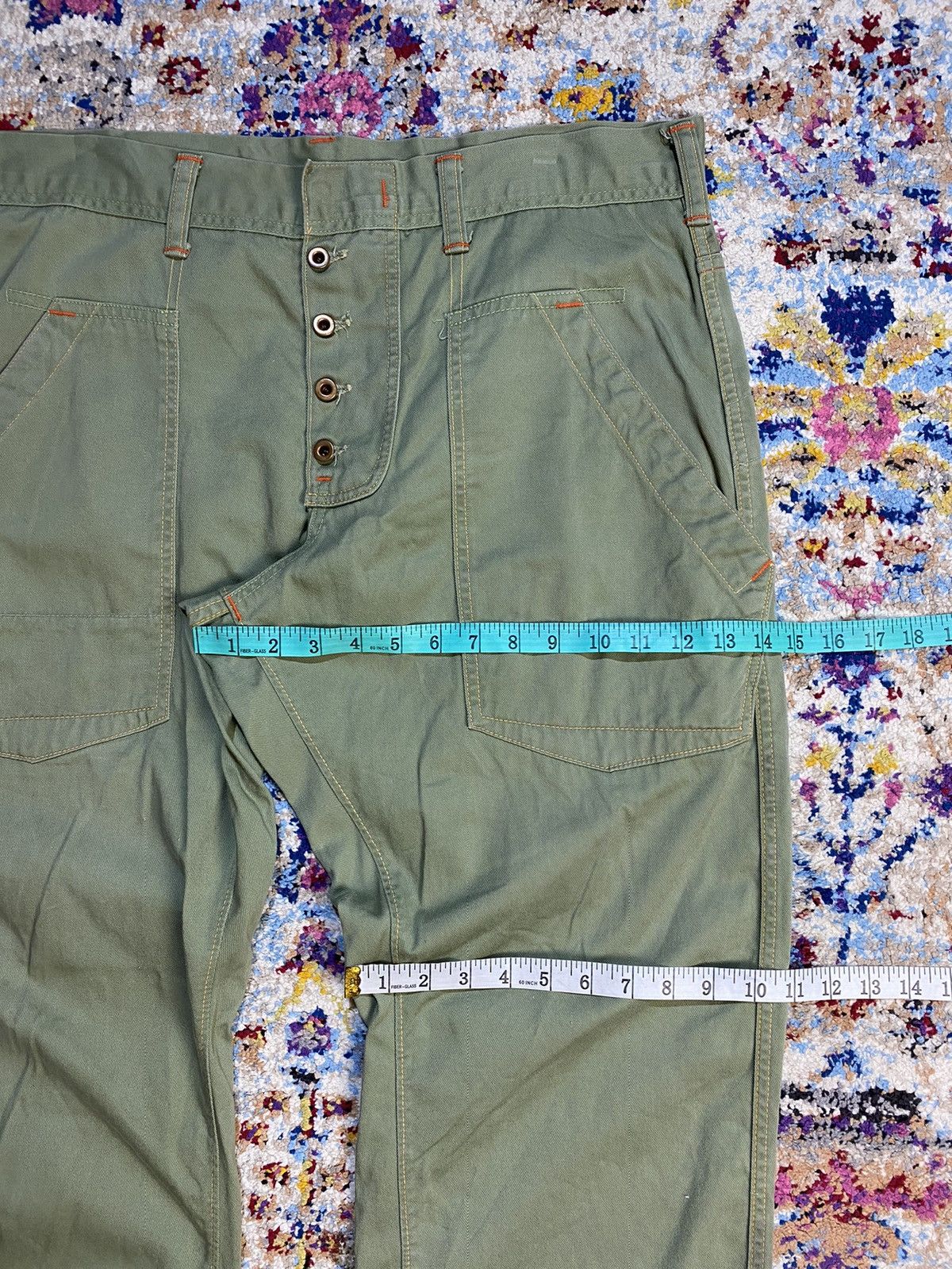 Evisu × Vintage Evisu Lot 9055 London Brother Nippon Fatigue Pants W36 Size US 36 / EU 52 - 20 Thumbnail