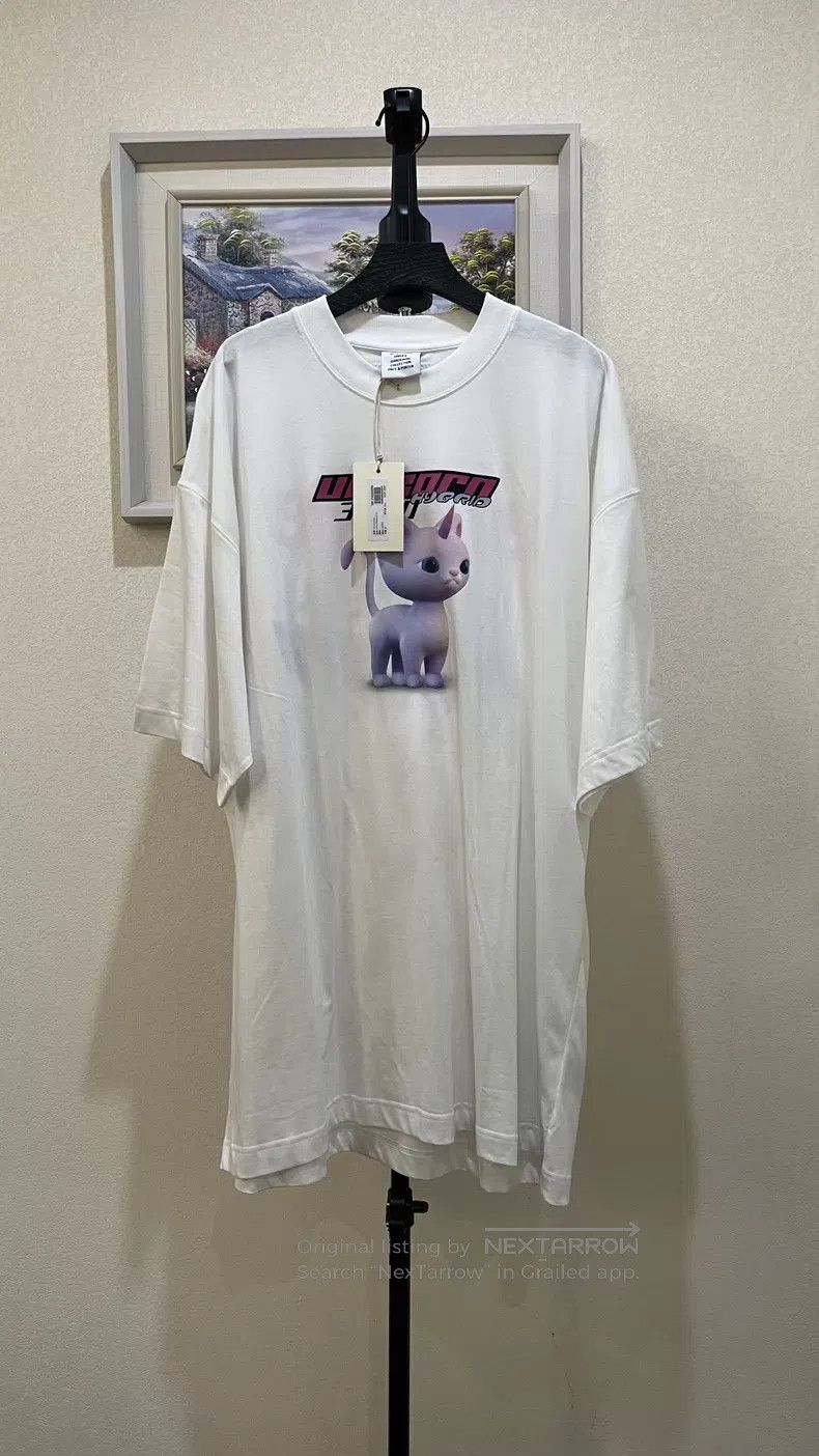 Vetements Vetements Unicorn Cat Short Sleeve T-Shirt, Size M Size US M / EU 48-50 / 2 - 1 Thumbnail