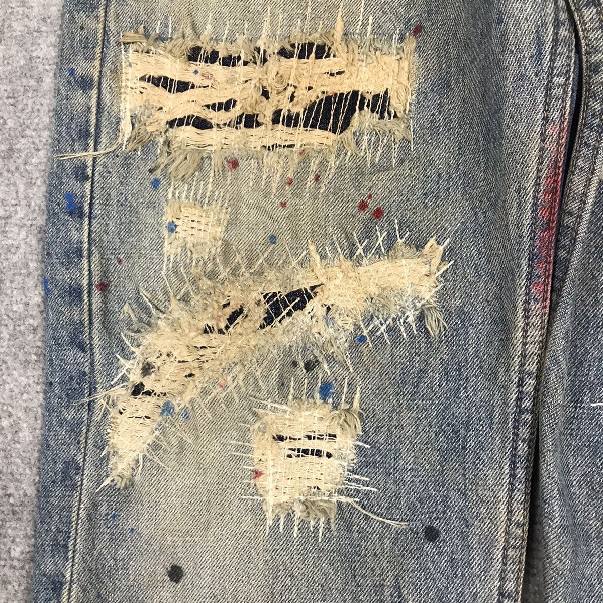 Japanese Brand ENTIA DISTRESSED DENIM JAPAN STYLE DENIM PANTS Size US 30 / EU 46 - 5 Thumbnail
