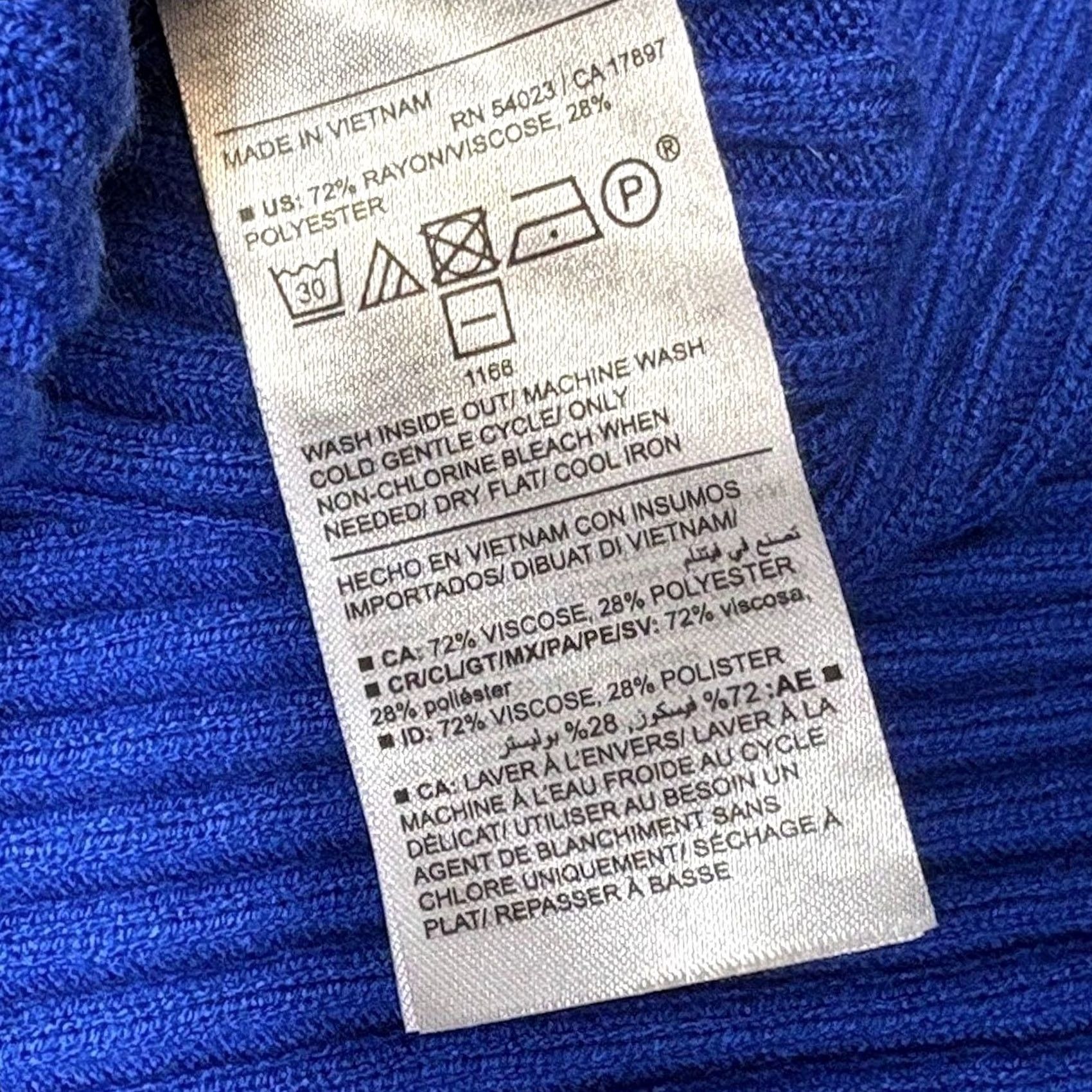 Old Navy VINTAGE Old Navy Ribbed Collared V Neck Long Sleeve Sweater Blue Black Plus Size 3X Size XXL / US 16-18 / IT 52-54 - 7 Thumbnail