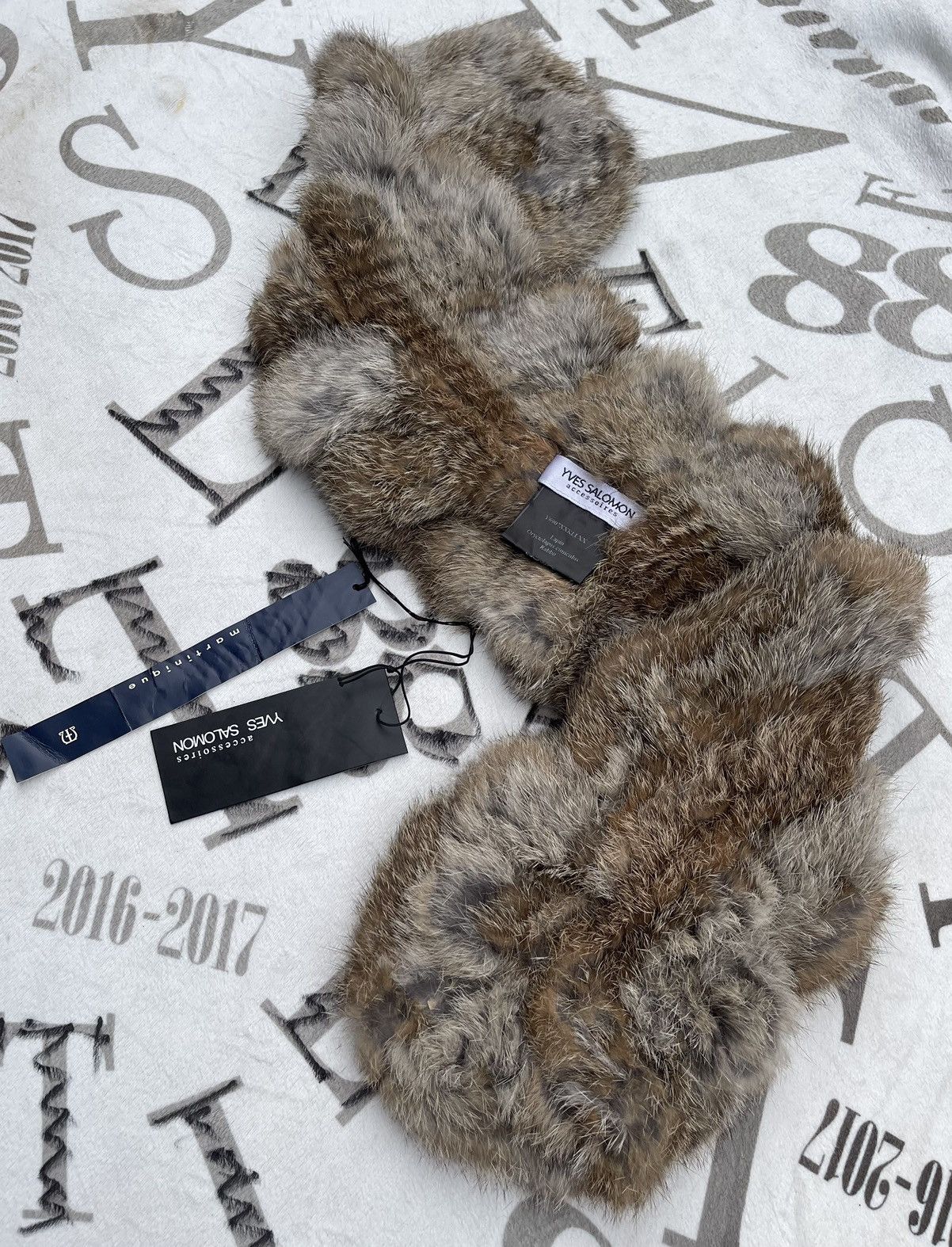 Yves Salomon 🔥 Yves Salomon Real Lapin Rabbit Fur Scarf Size ONE SIZE - 5 Thumbnail