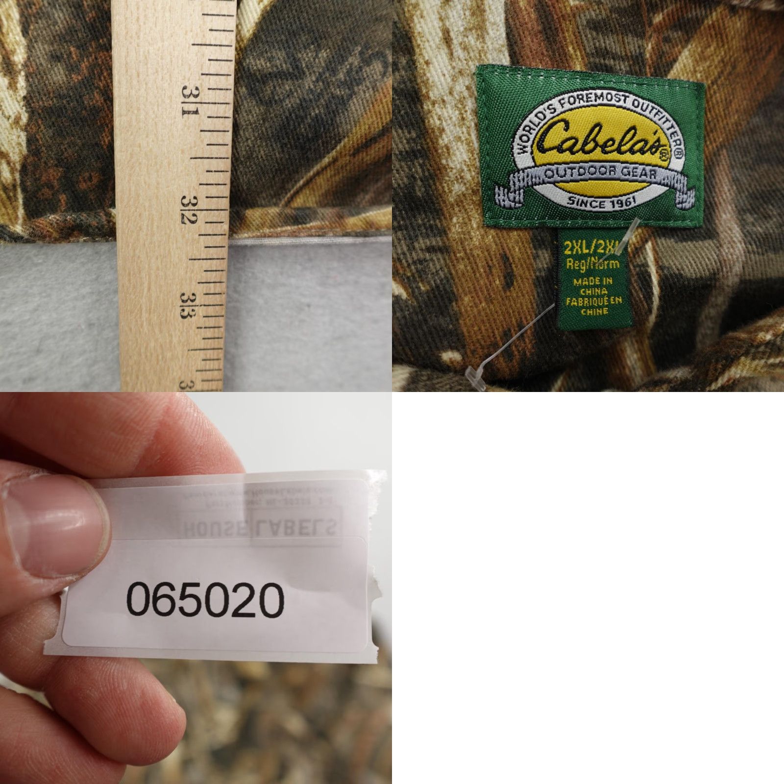 Vintage Cabela's Shirt Mens 2XL Realtree Green Camo Flannel Button Up Hunting Outdoors Camouflage Pattern Casual Workwear Size US XXL / EU 58 / 5 - 8 Thumbnail