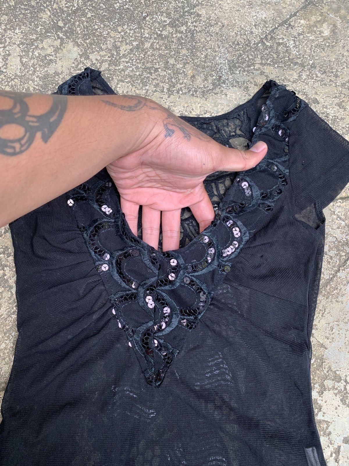 Other y2k Floral Embroidery See Through Mesh Top Size S / US 4 / IT 40 - 4 Thumbnail