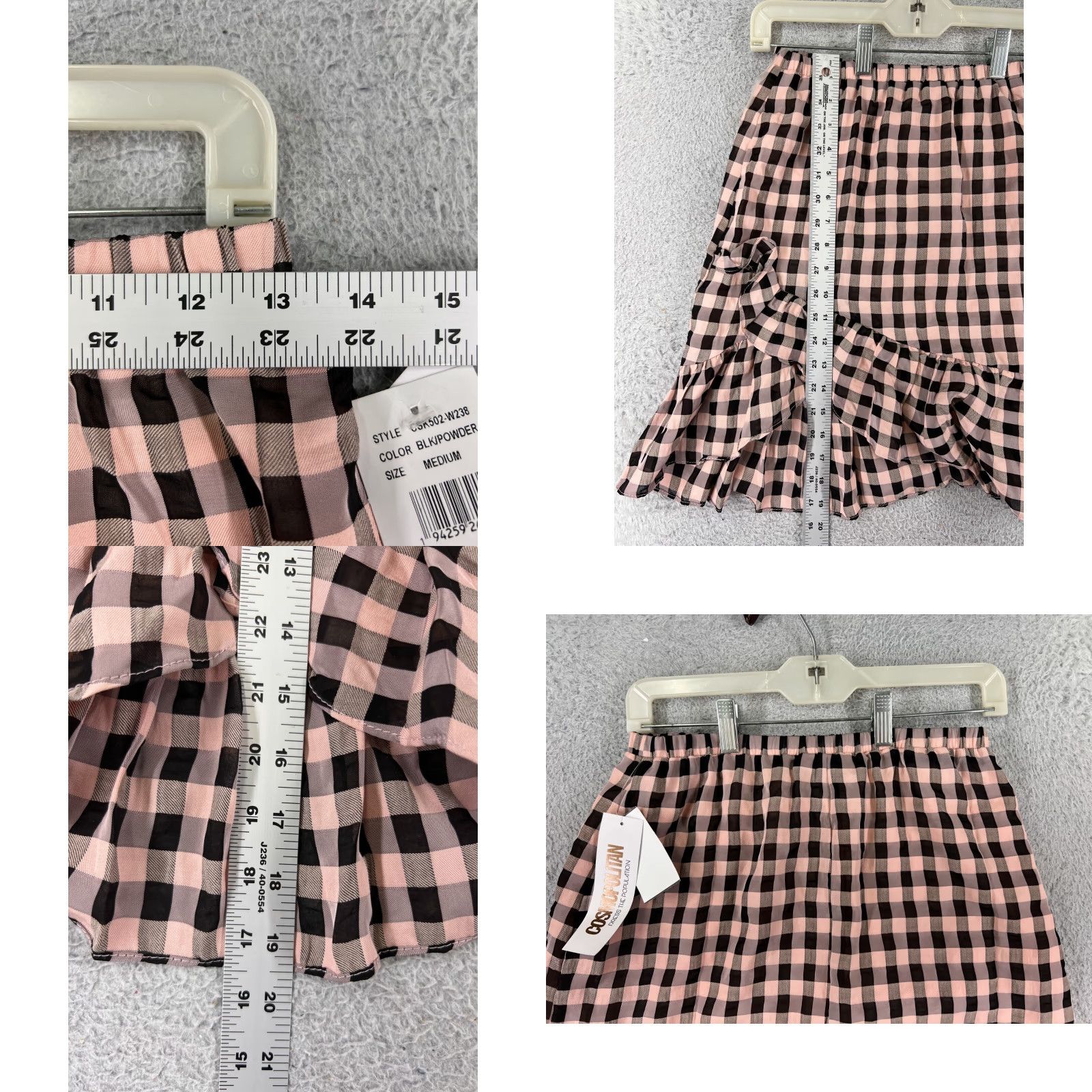 Dress the Population Dress The Population Skirt Womens Medium Pink Black Plaid Cosmo Poly Dress The Population Skirt Womens M Pink Plaid Size 32" / US 10 / IT 46 - 9 Thumbnail