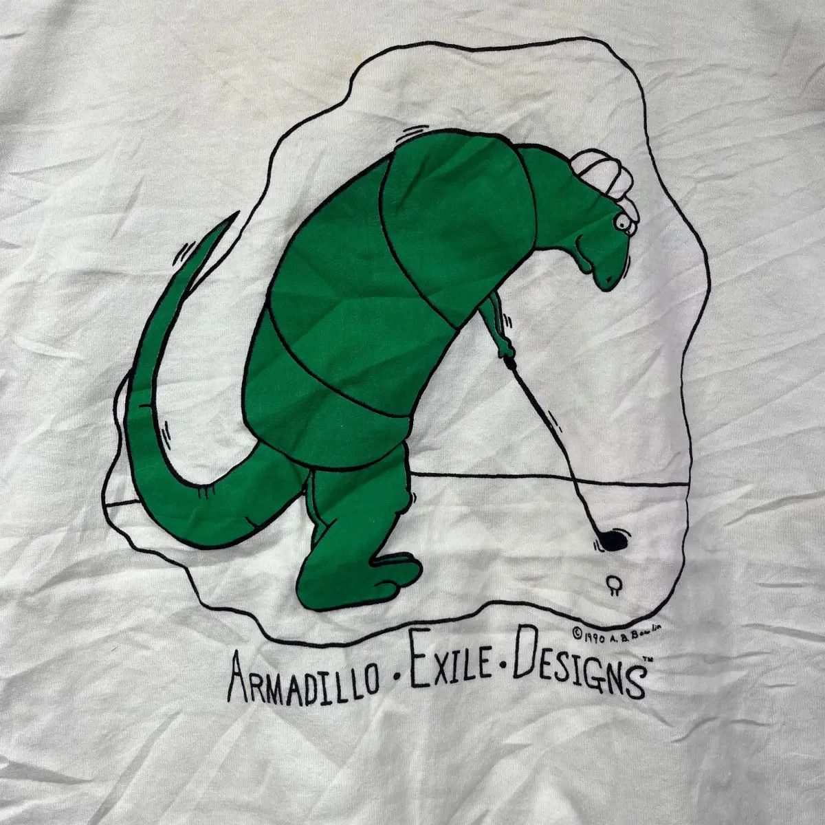 Vintage Vintage 1990 ARMADILLO EXILE DESIGNS Golf Painting Tee Shirt Size US M / EU 48-50 / 2 - 5 Thumbnail