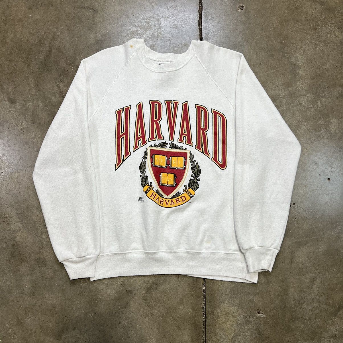 Russell Athletic × Vintage Vintage 80s Harvard University Crewneck Raglan College Size US L / EU 52-54 / 3 - 1 Thumbnail