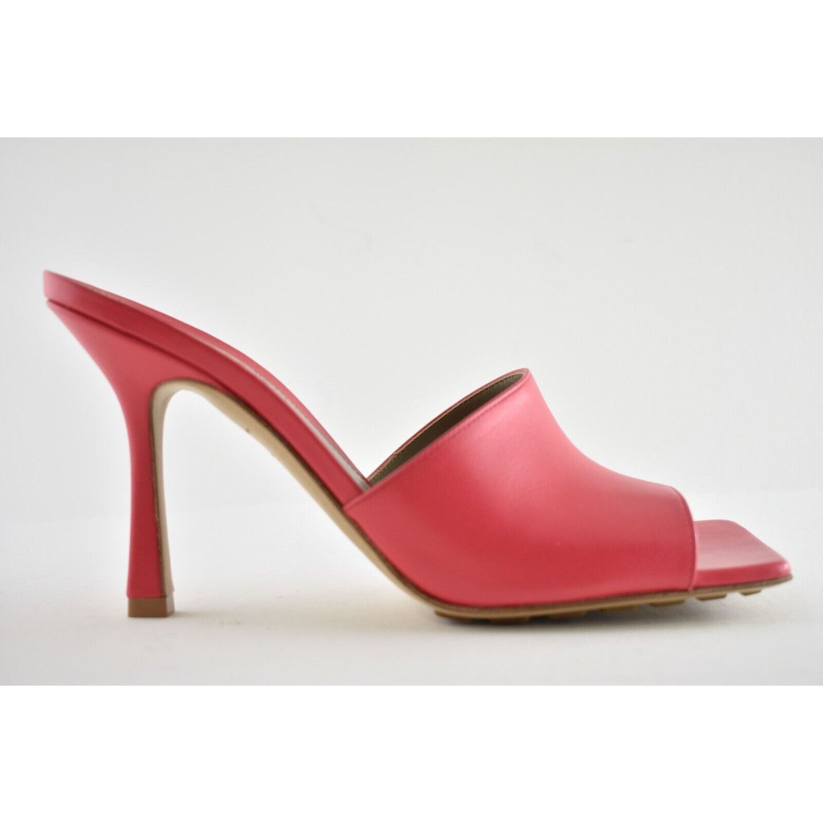 Bottega Veneta Stretch Square Toe Pink Backless Sandal Heel Pump 37 Size US 7 / IT 37 - 2 Thumbnail