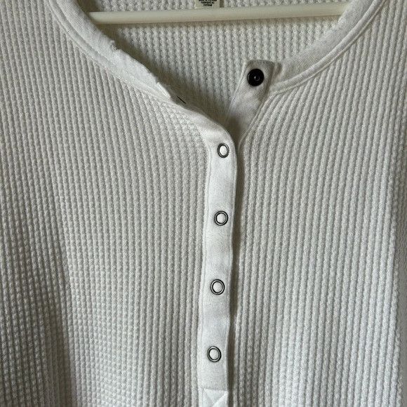 American Eagle Outfitters Aerie Offline White Henley Shirt Size S / US 4 / IT 40 - 2 Thumbnail