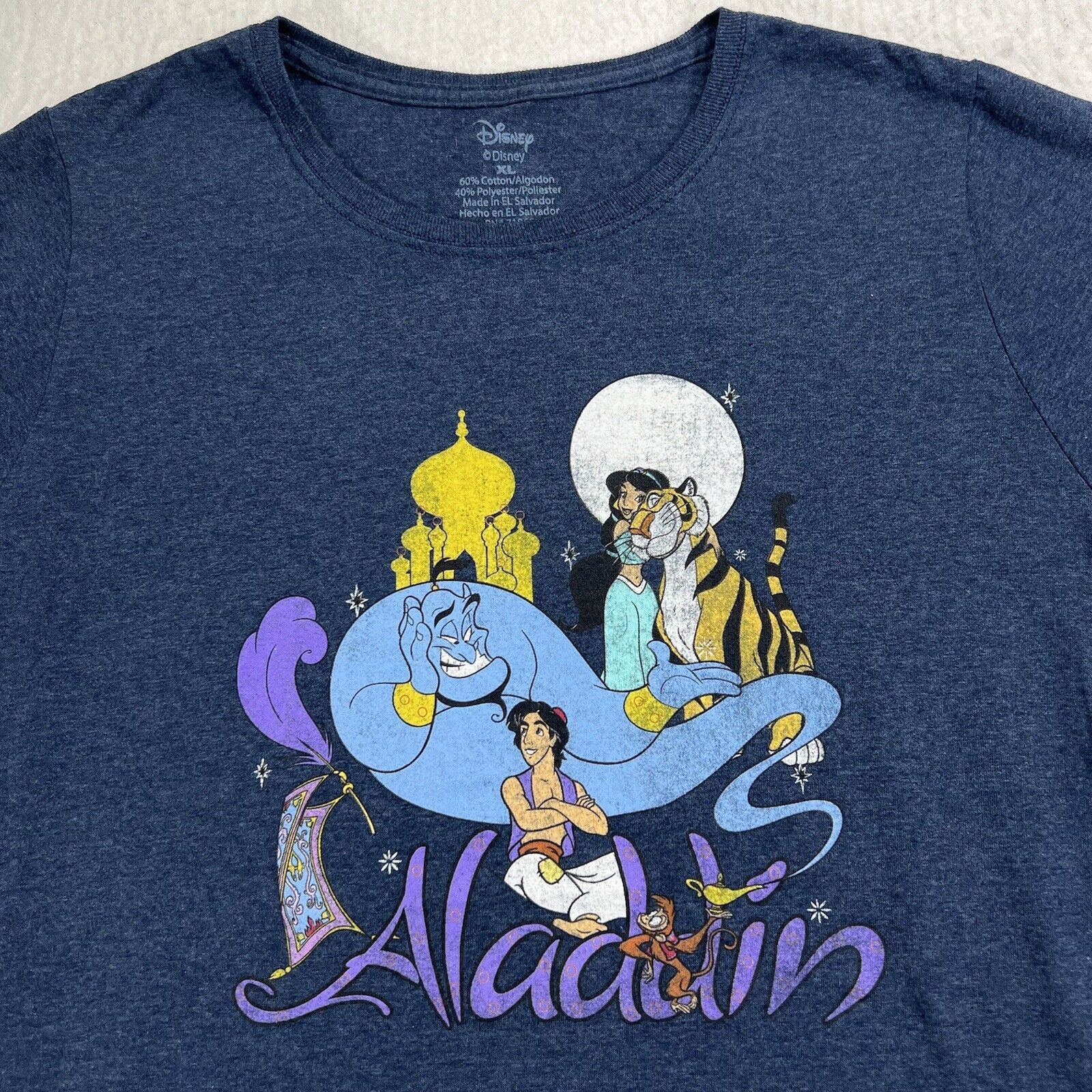 Disney Disney Aladdin Blue Genie Graphic T Shirt Size XL / US 12-14 / IT 48-50 - 2 Thumbnail