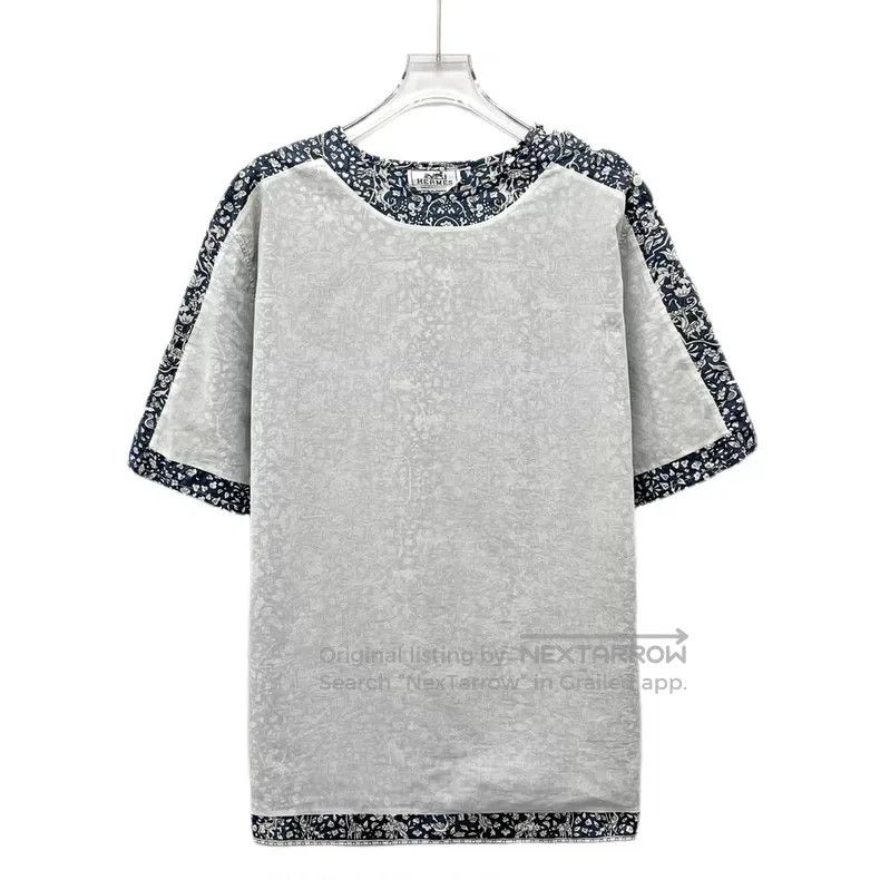 Hermes Hermes size 39 Colorful pattern printed cotton round neck s Size US XXS / EU 40 - 1 Thumbnail