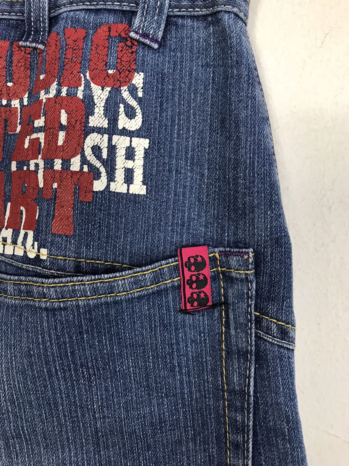 Japanese Brand Bat-su Studio Indigo Denim Back Chekered Printed Size US 28 / EU 44 - 7 Thumbnail