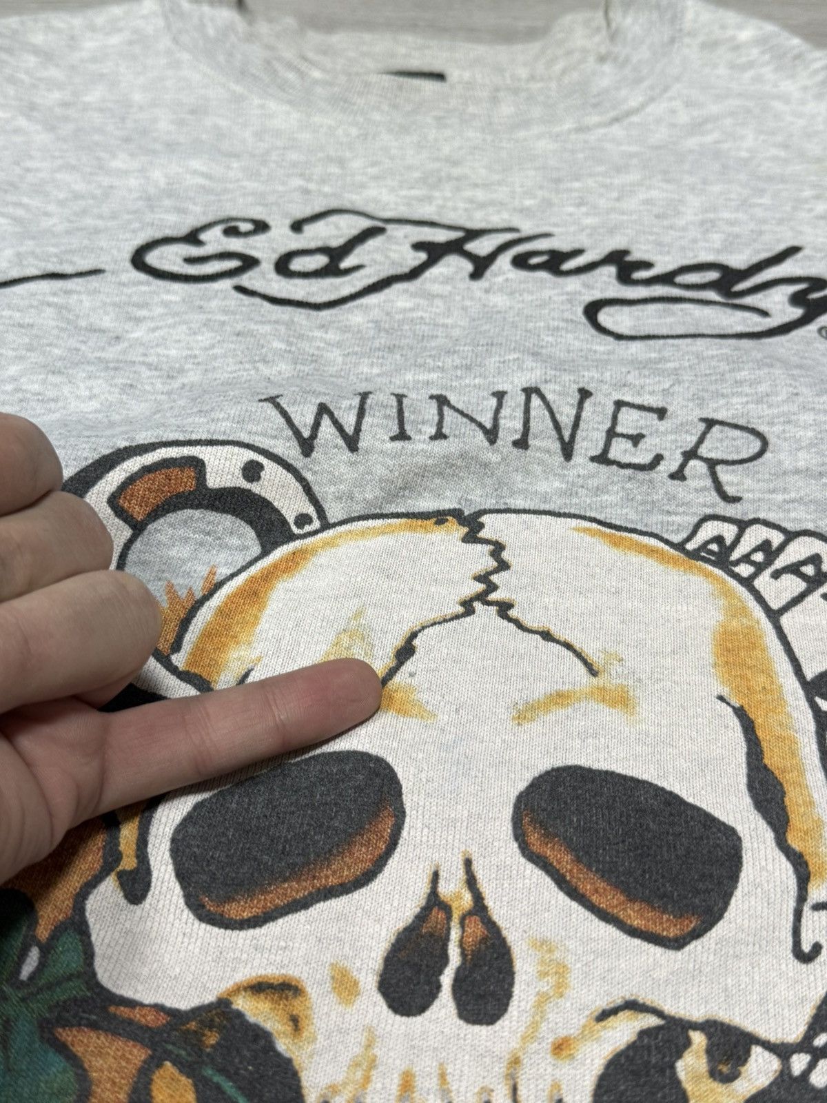 Ed Hardy Ed Hardy vintage skull big logo winner take all sweatshirt Size US L / EU 52-54 / 3 - 7 Thumbnail